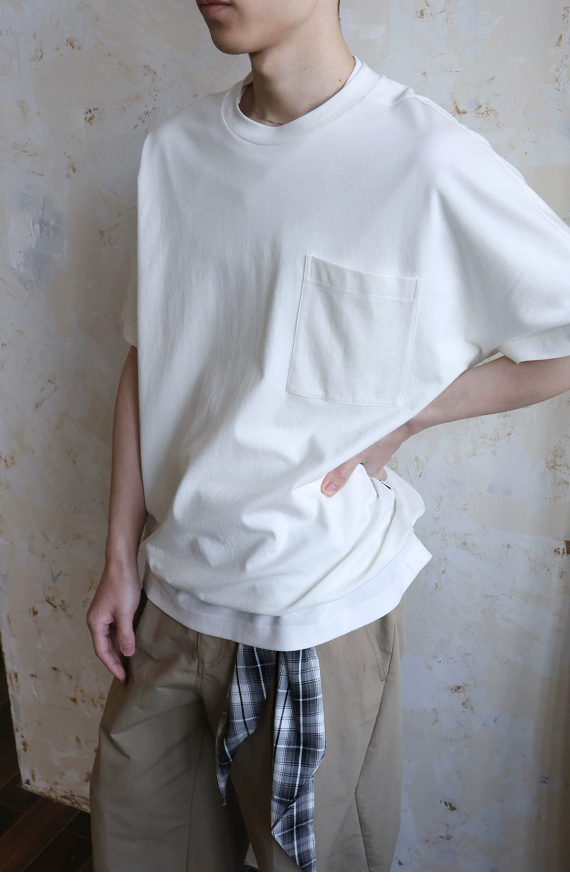 Triacetate Blend Pocket T-Shirt