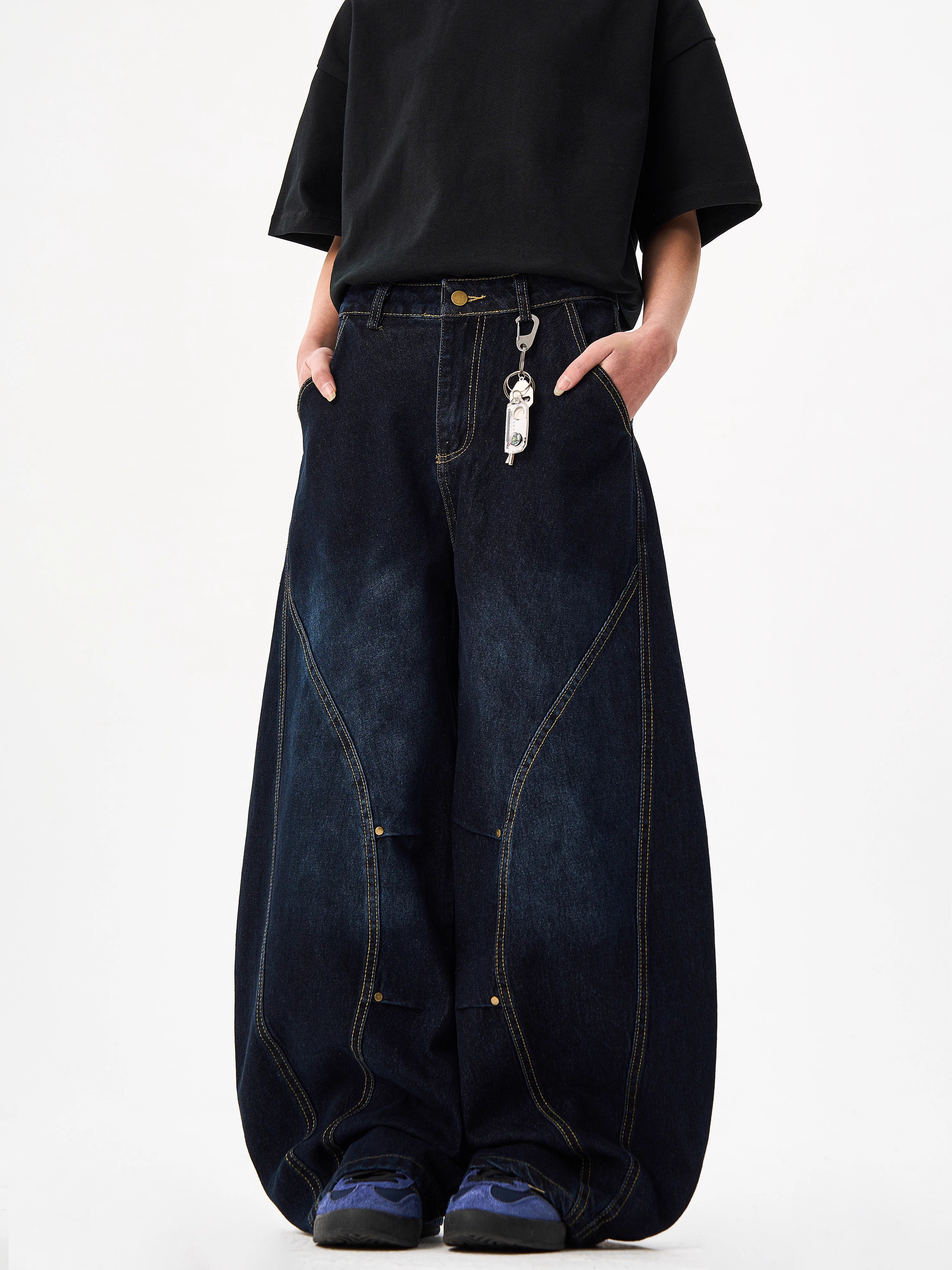 Balloon Contrast Stitch Jeans