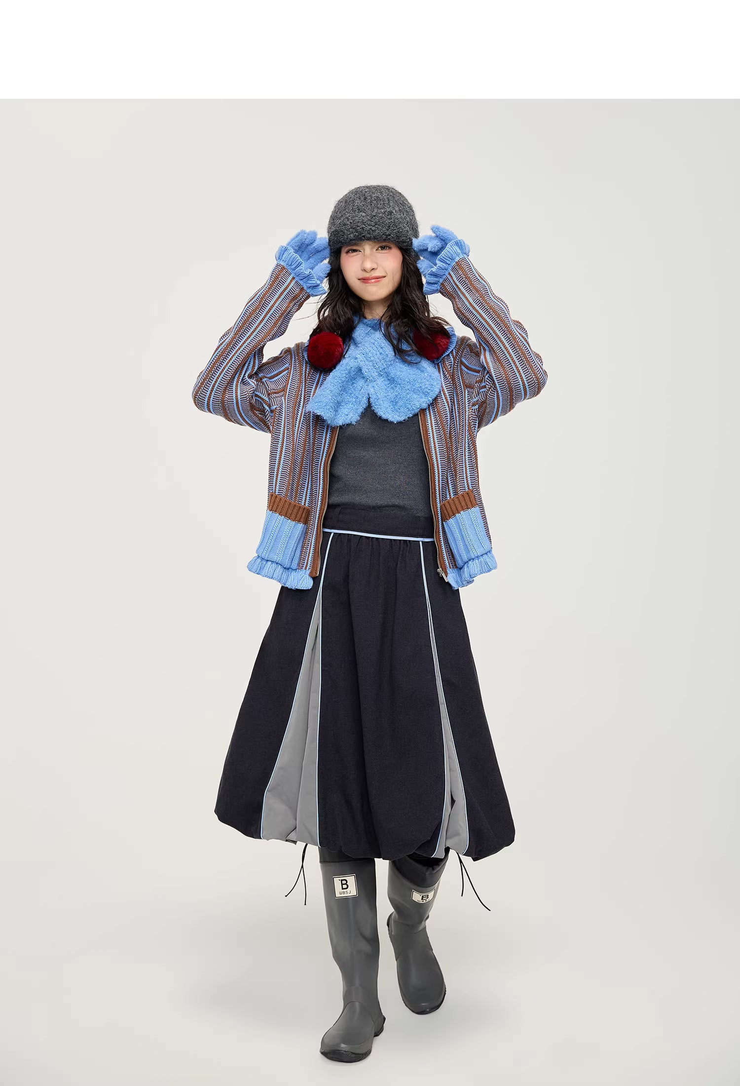 Tulip Bubble Hem Skirt