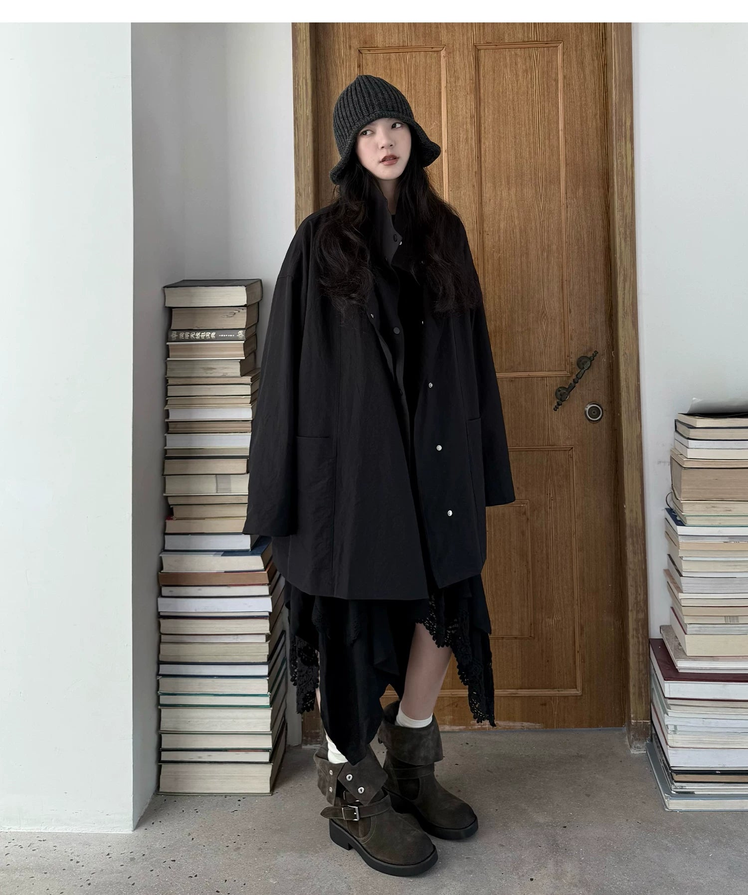 Asymmetric Snap Utility Jacket