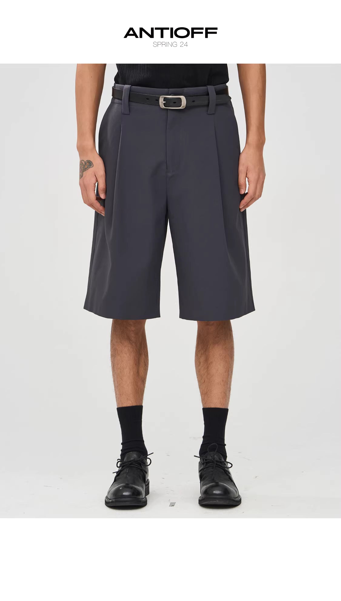 Interval Longline Pleated Suit Shorts
