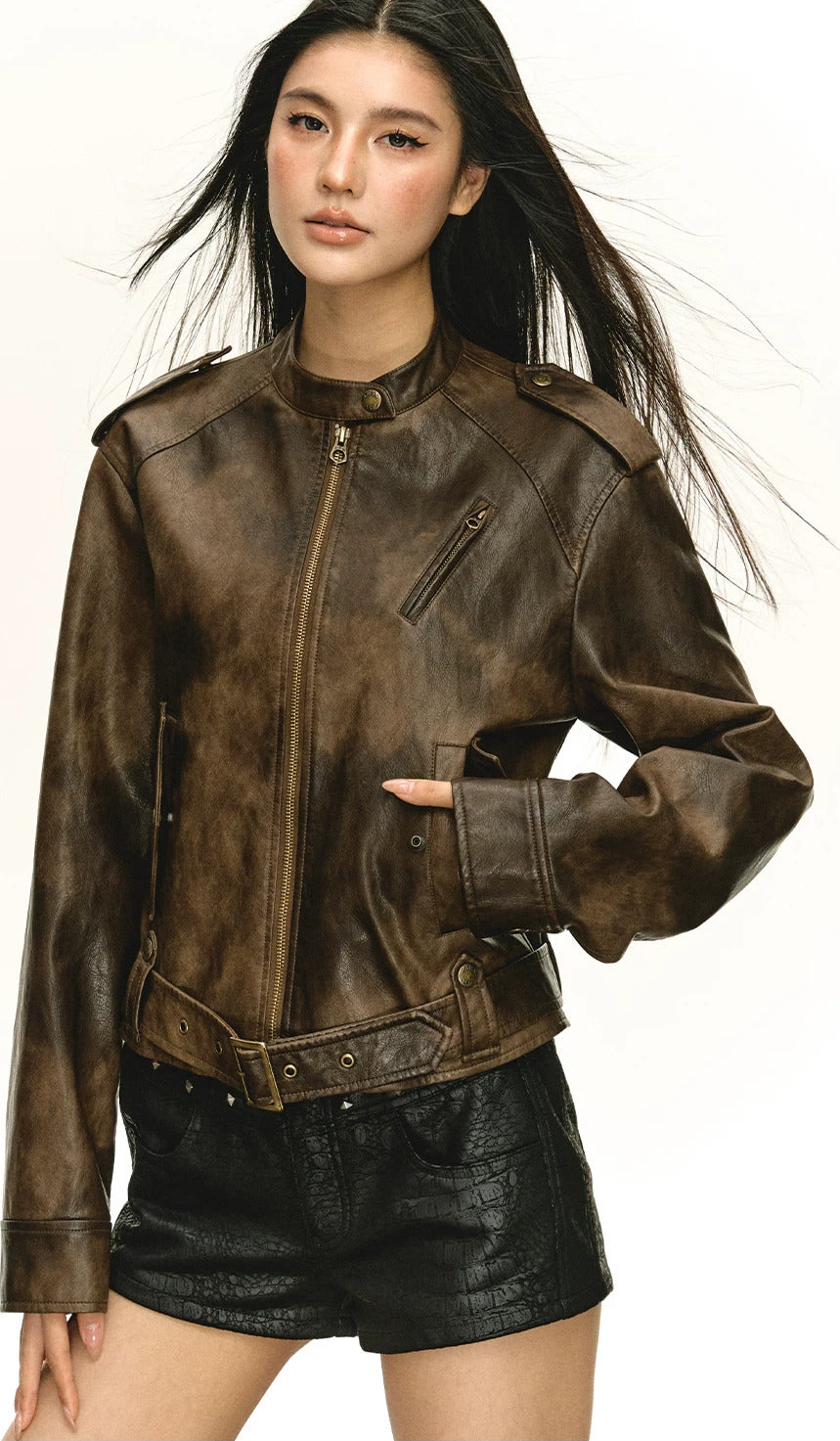 Skylar Biker Zip-Up