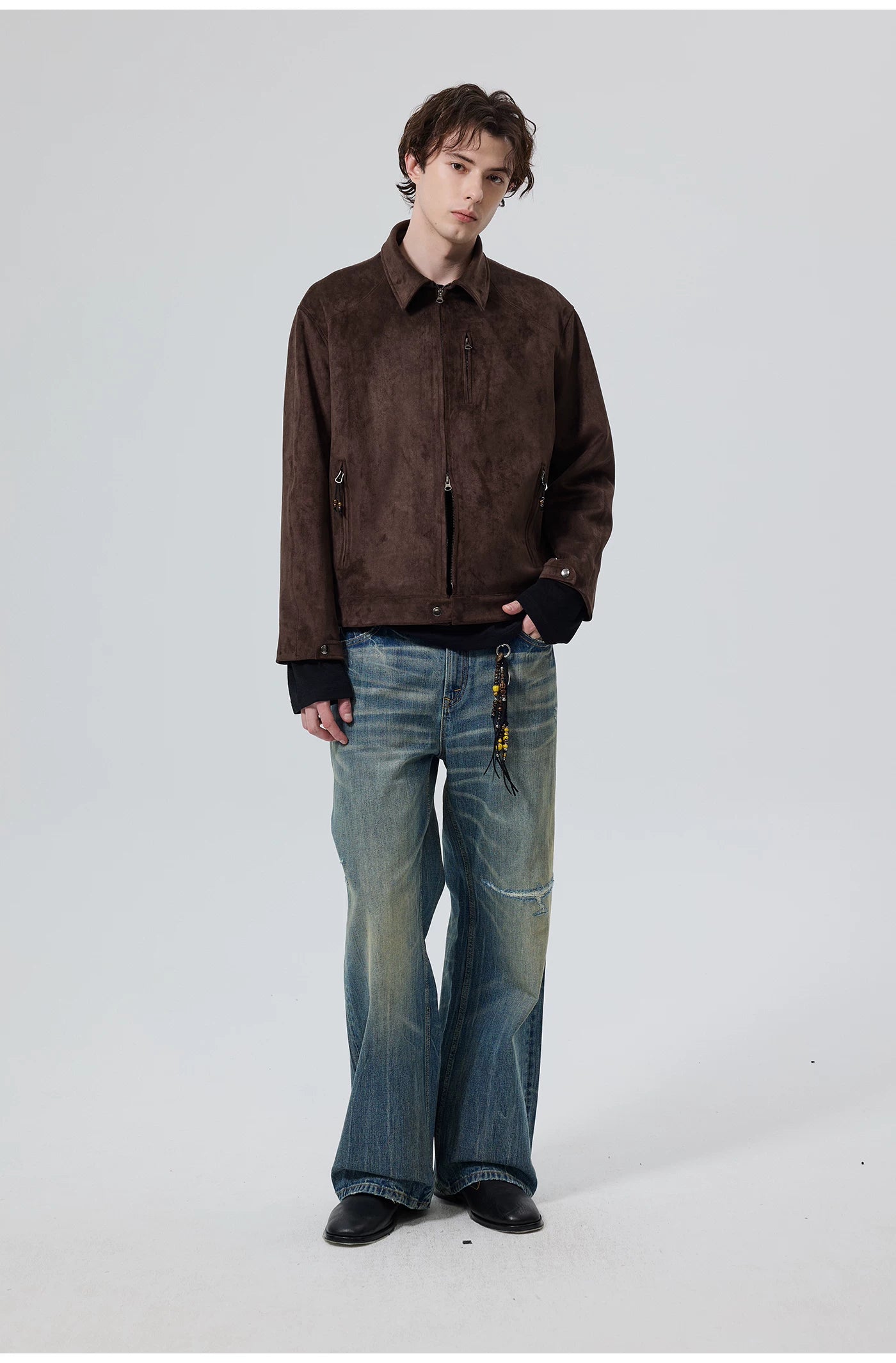 Burnished Point-Collar Jacket