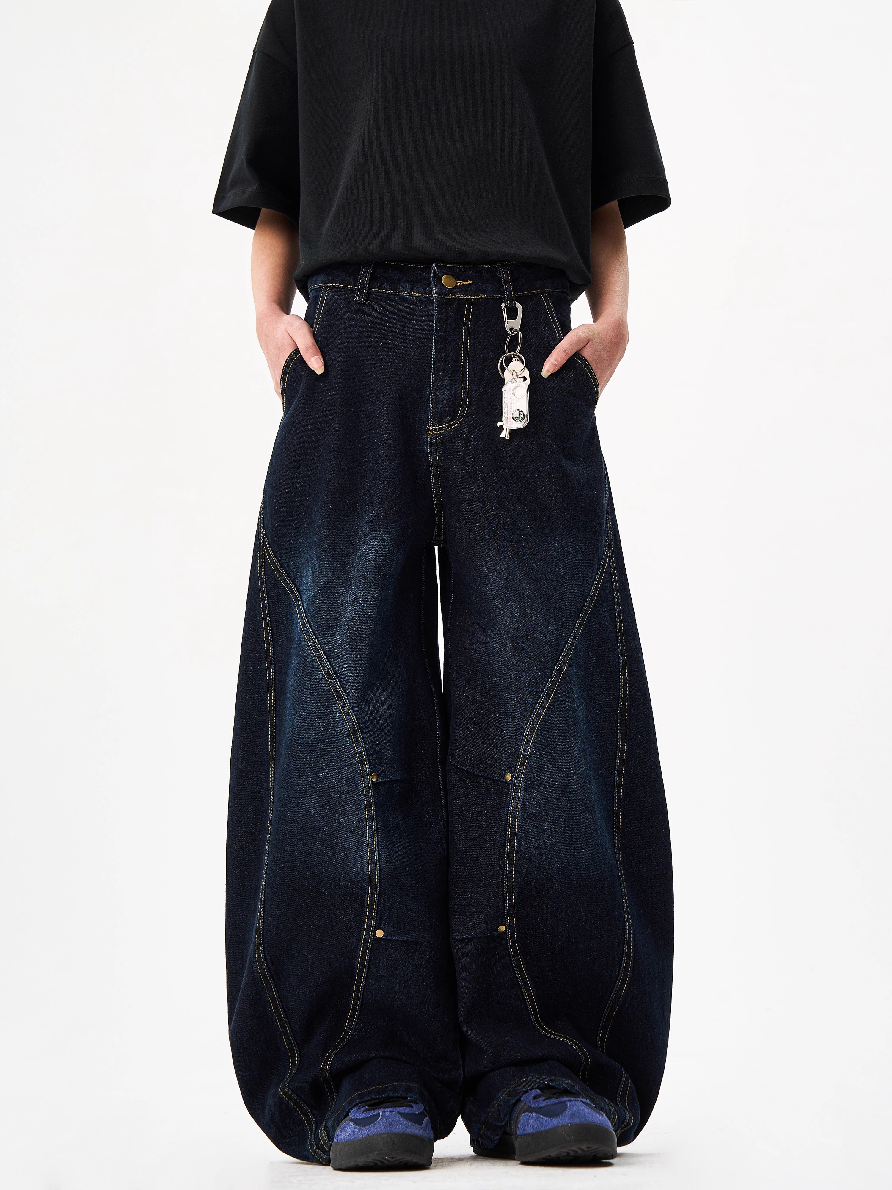Balloon Contrast Stitch Jeans