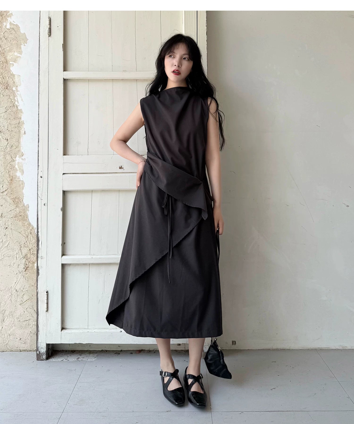Foldline Wrap Dress