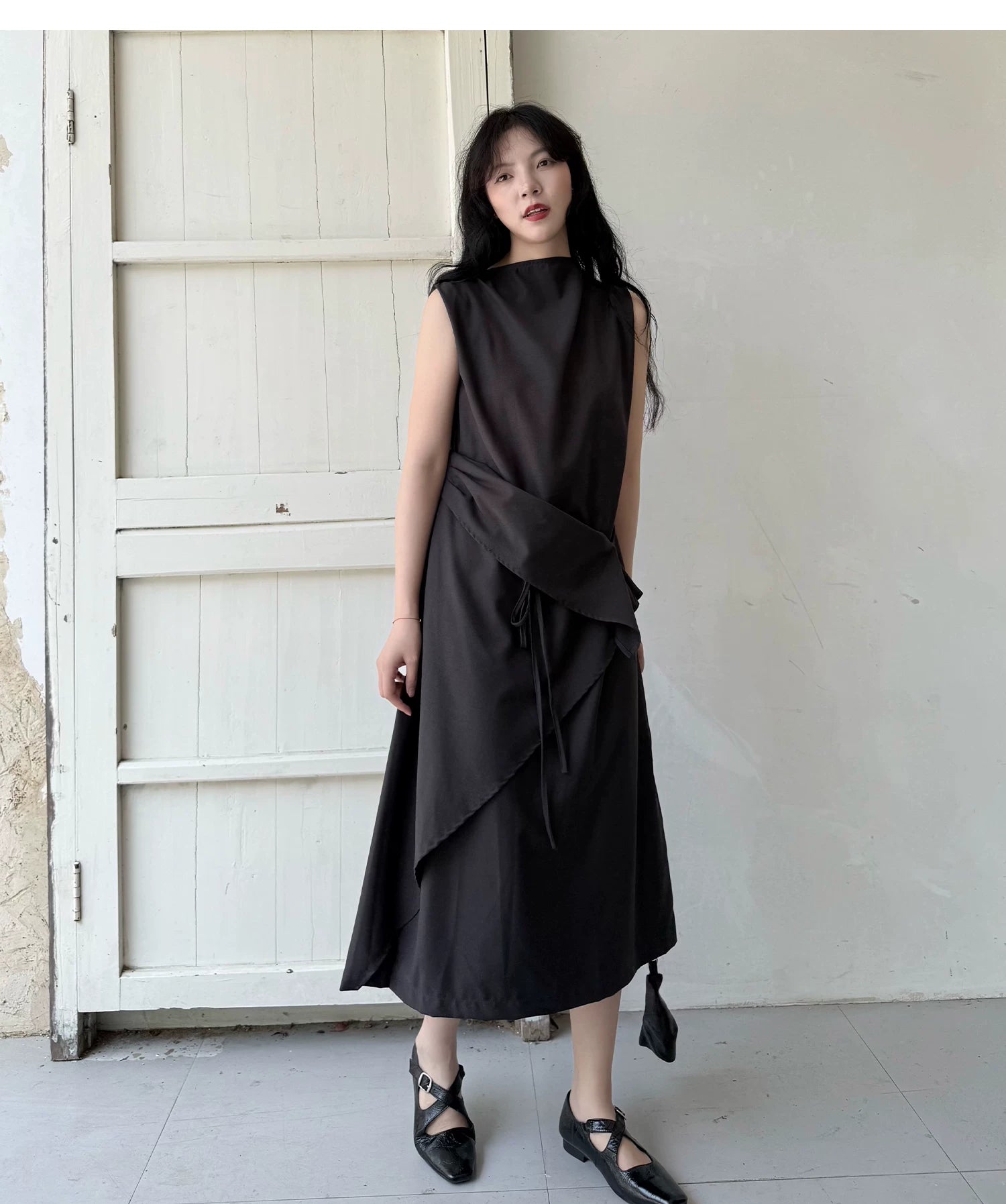Foldline Wrap Dress