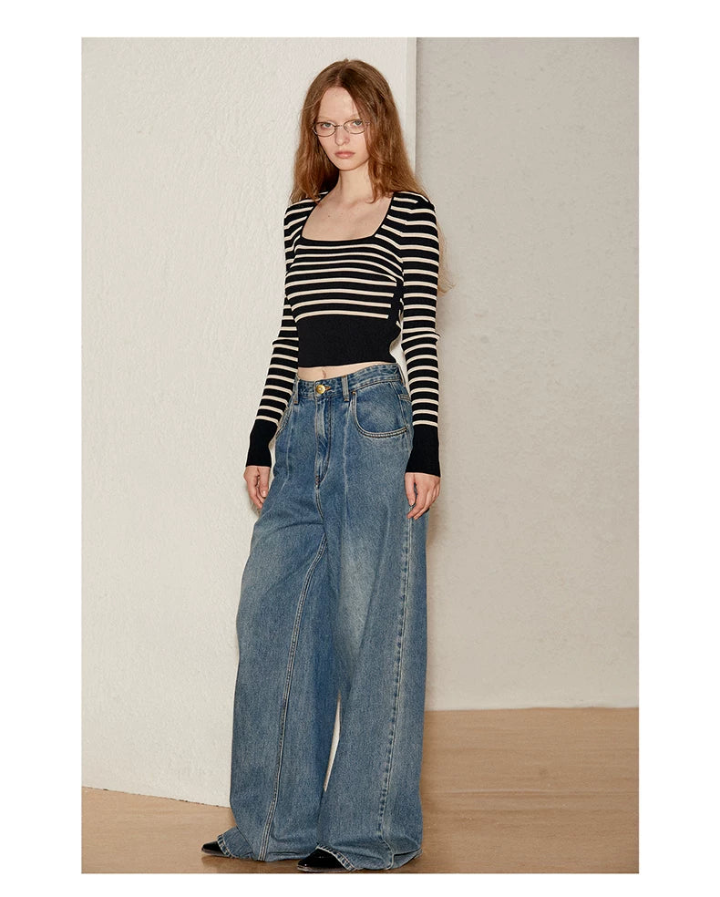 Wide Leg Structural Jeans