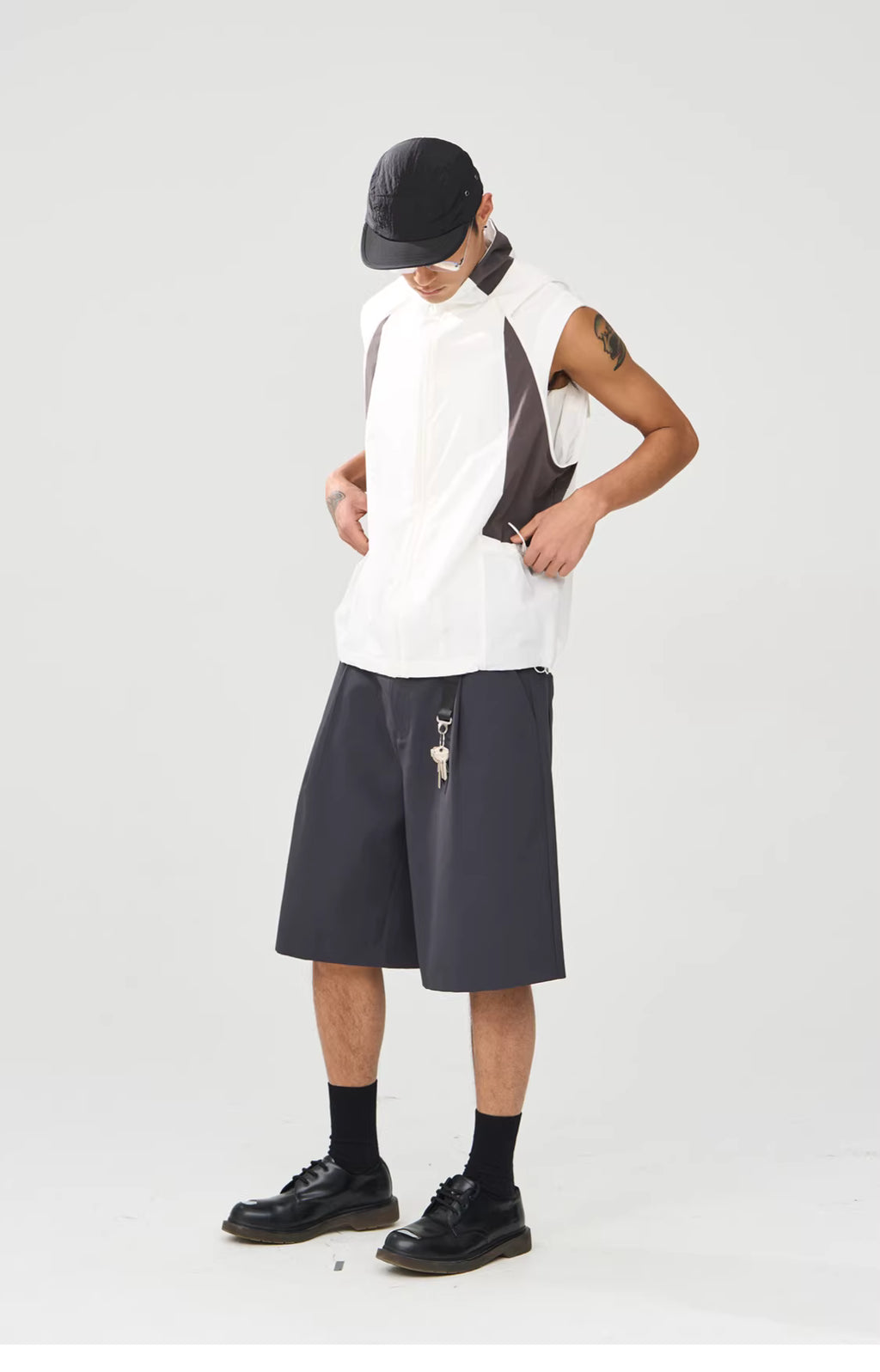 Interval Longline Pleated Suit Shorts