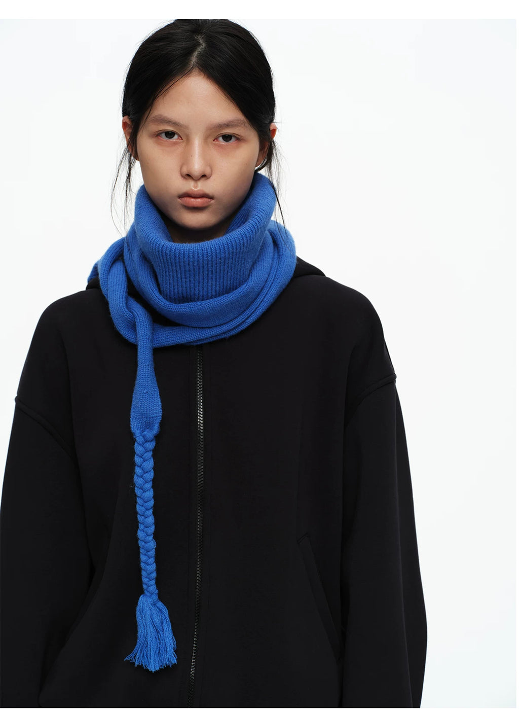 Cobalt Braided Scarf
