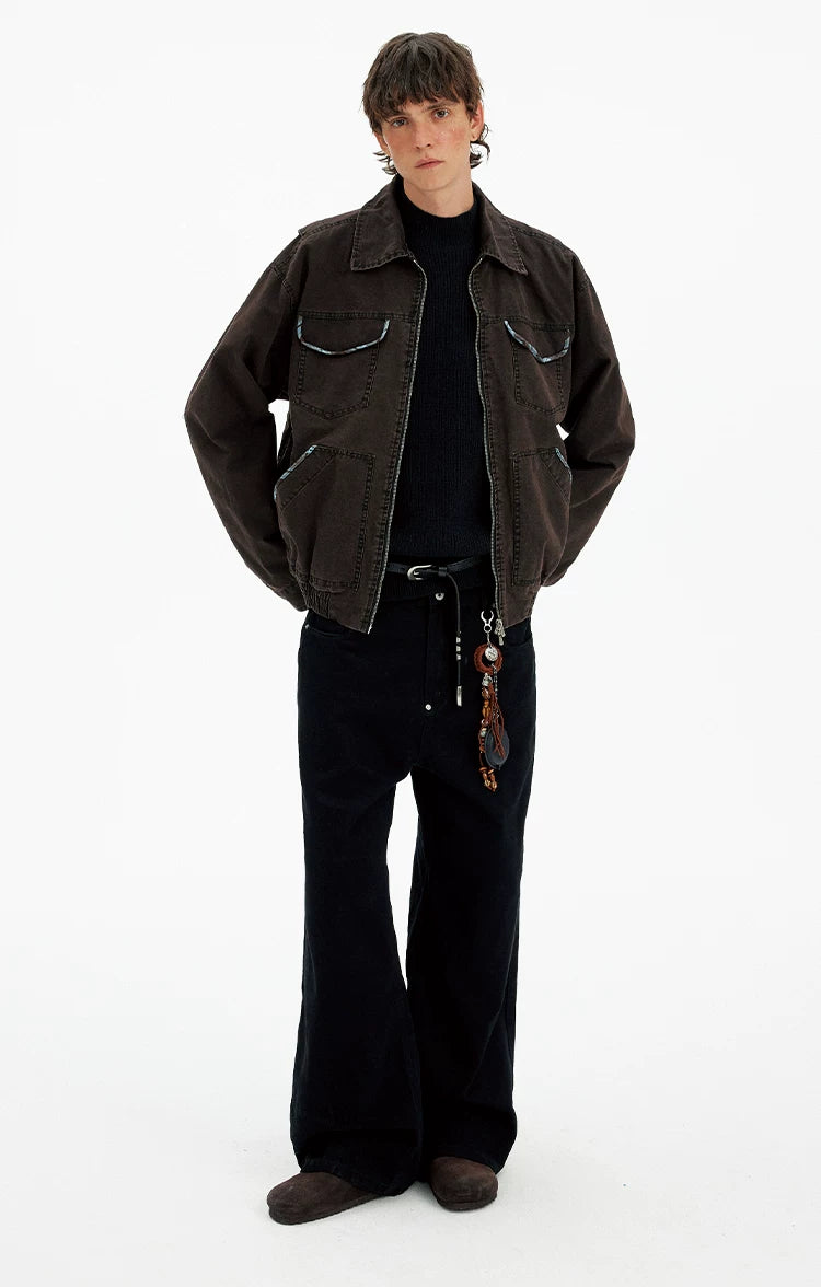 Contrast Trim Workwear Blouson