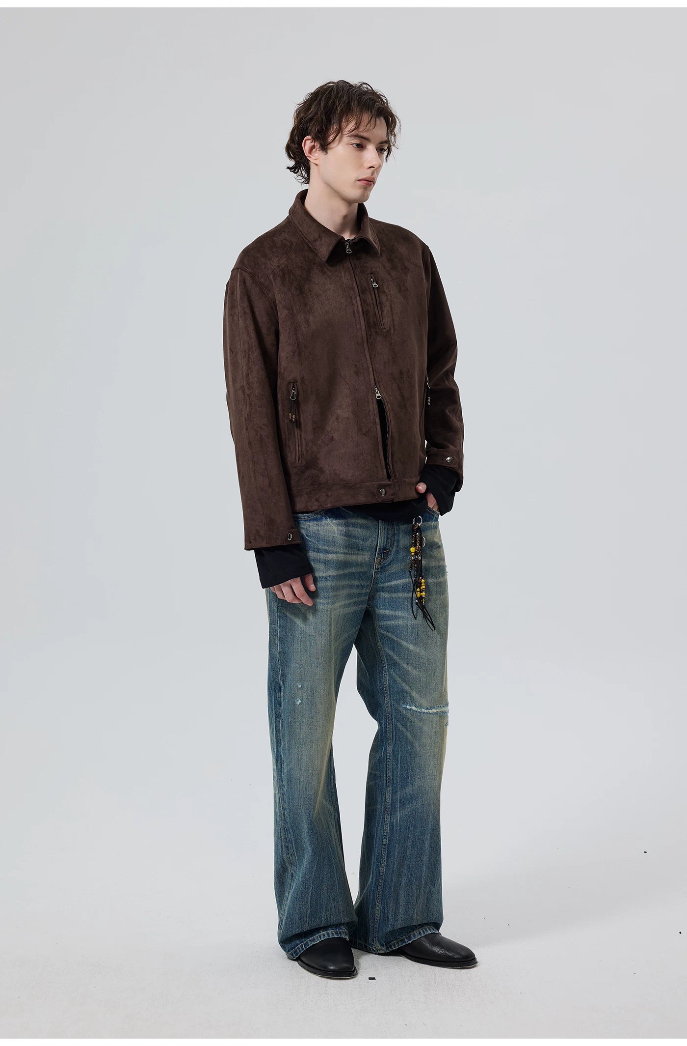 Burnished Point-Collar Jacket