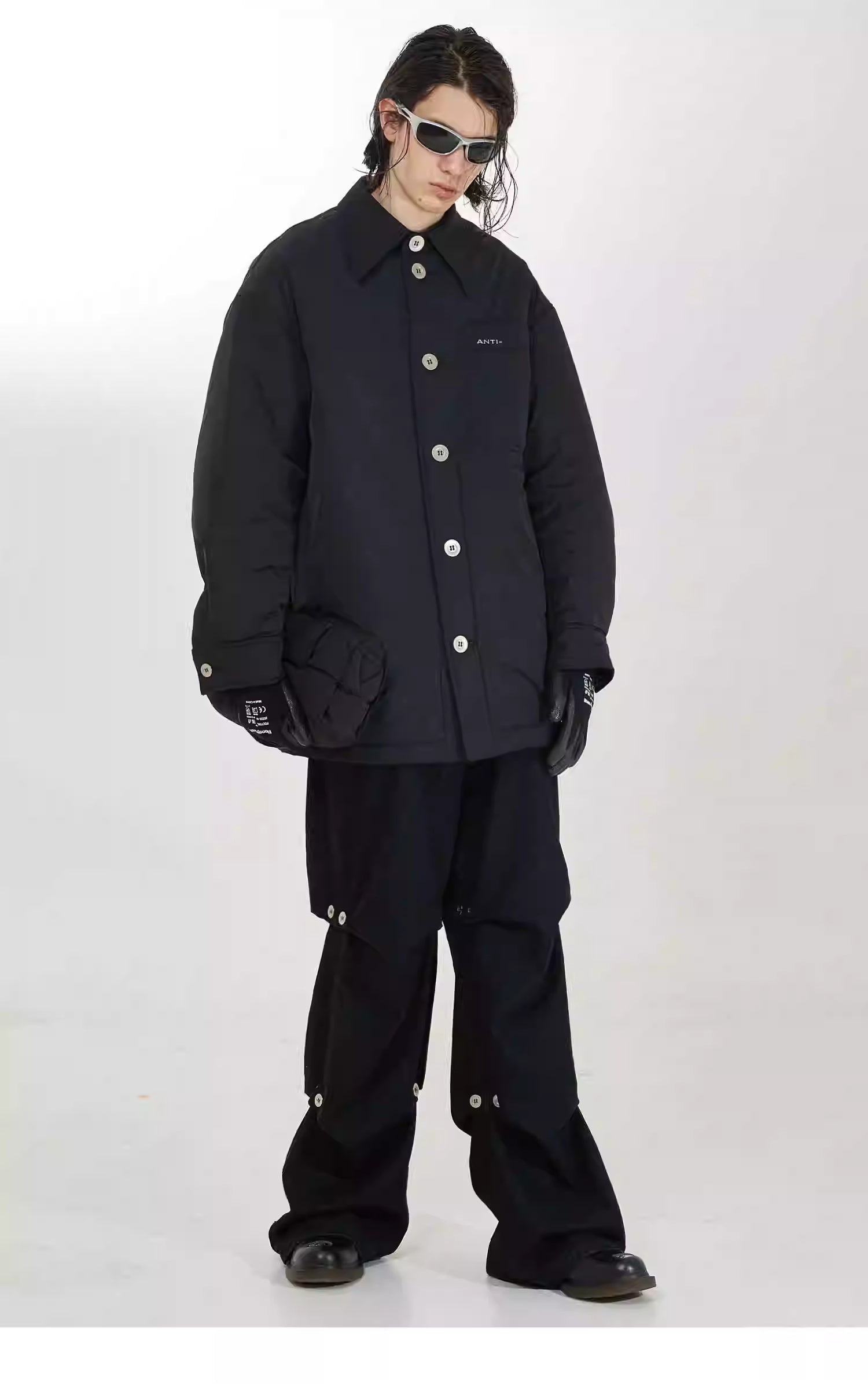 Strobe-Line Staggered Blouson Jacket