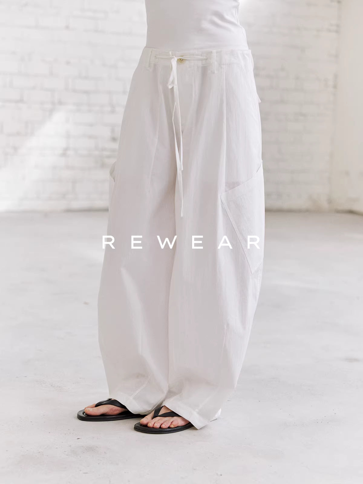 Crisp Slant Pocket Alabaster Trousers