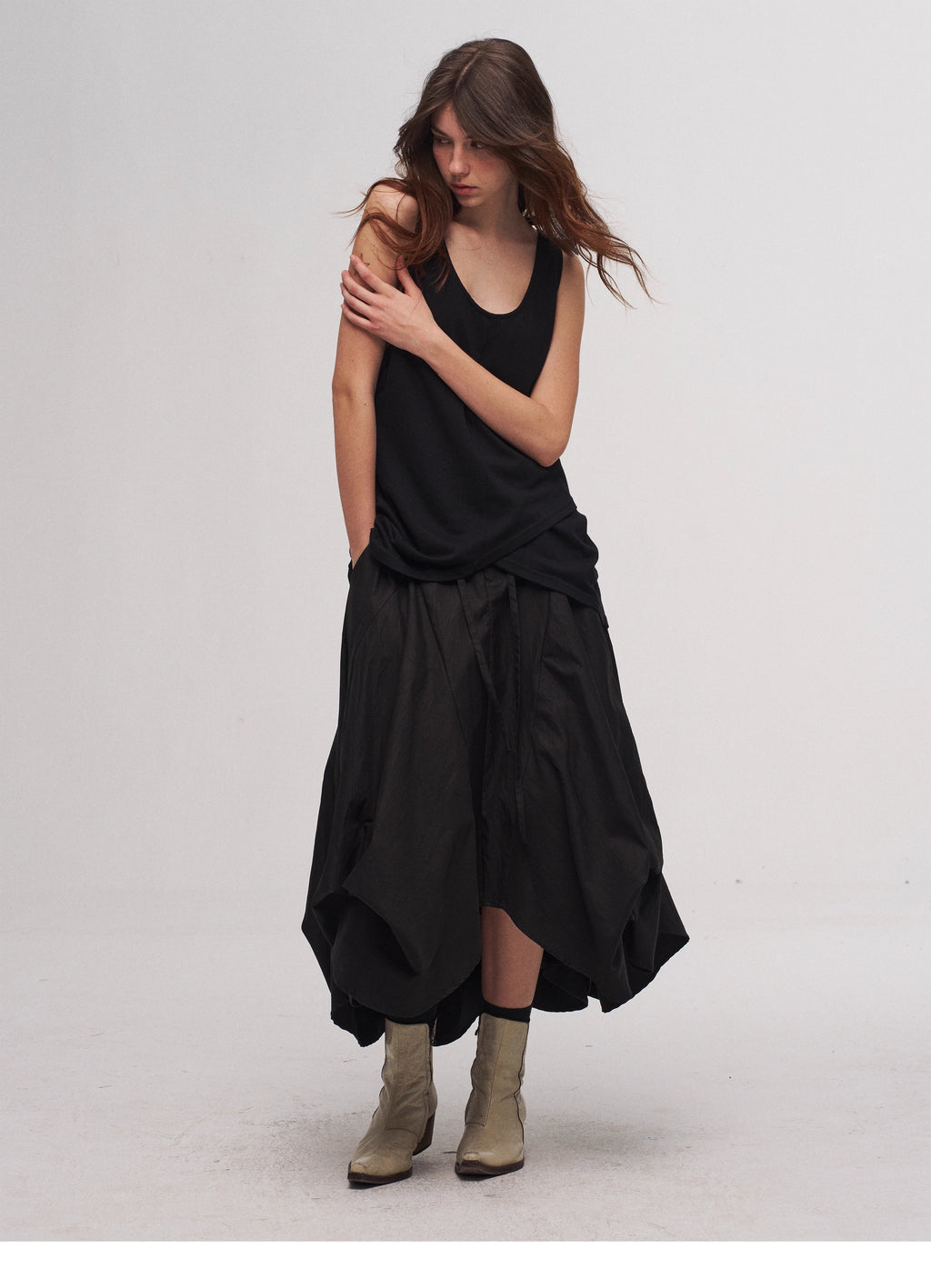 Tulip Skirt in Black Ink