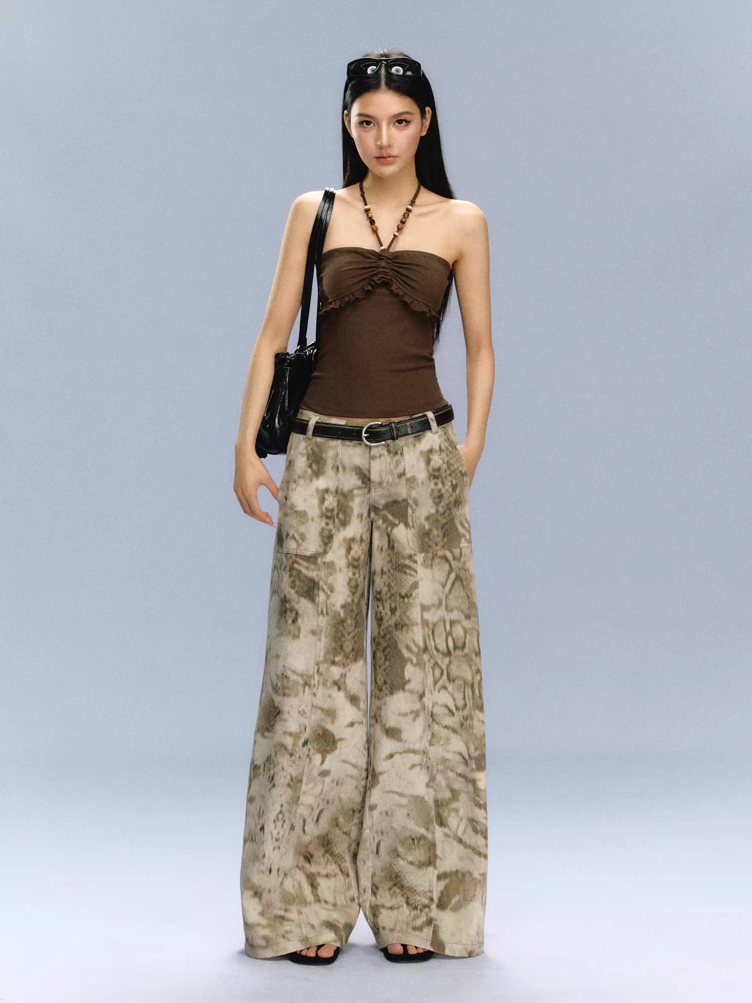 Ruched Halter Tube Top
