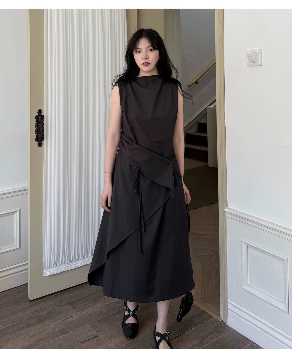 Foldline Wrap Dress