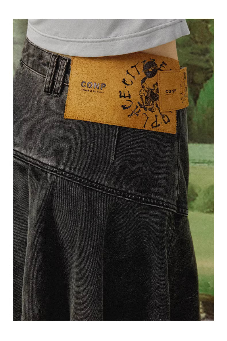 Raw-Edge Fragment Skirt