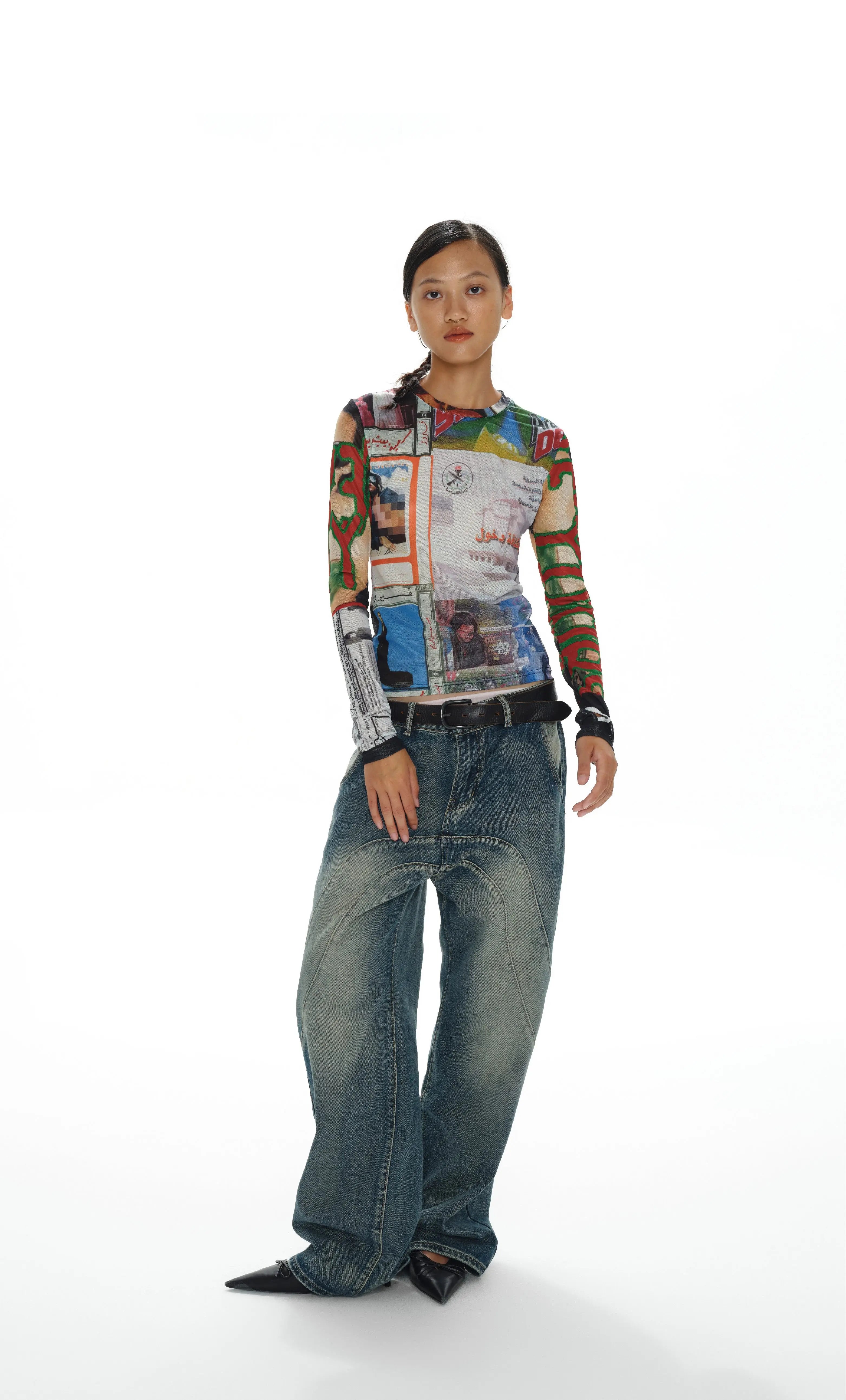 Zine Long-Sleeved Mesh Top
