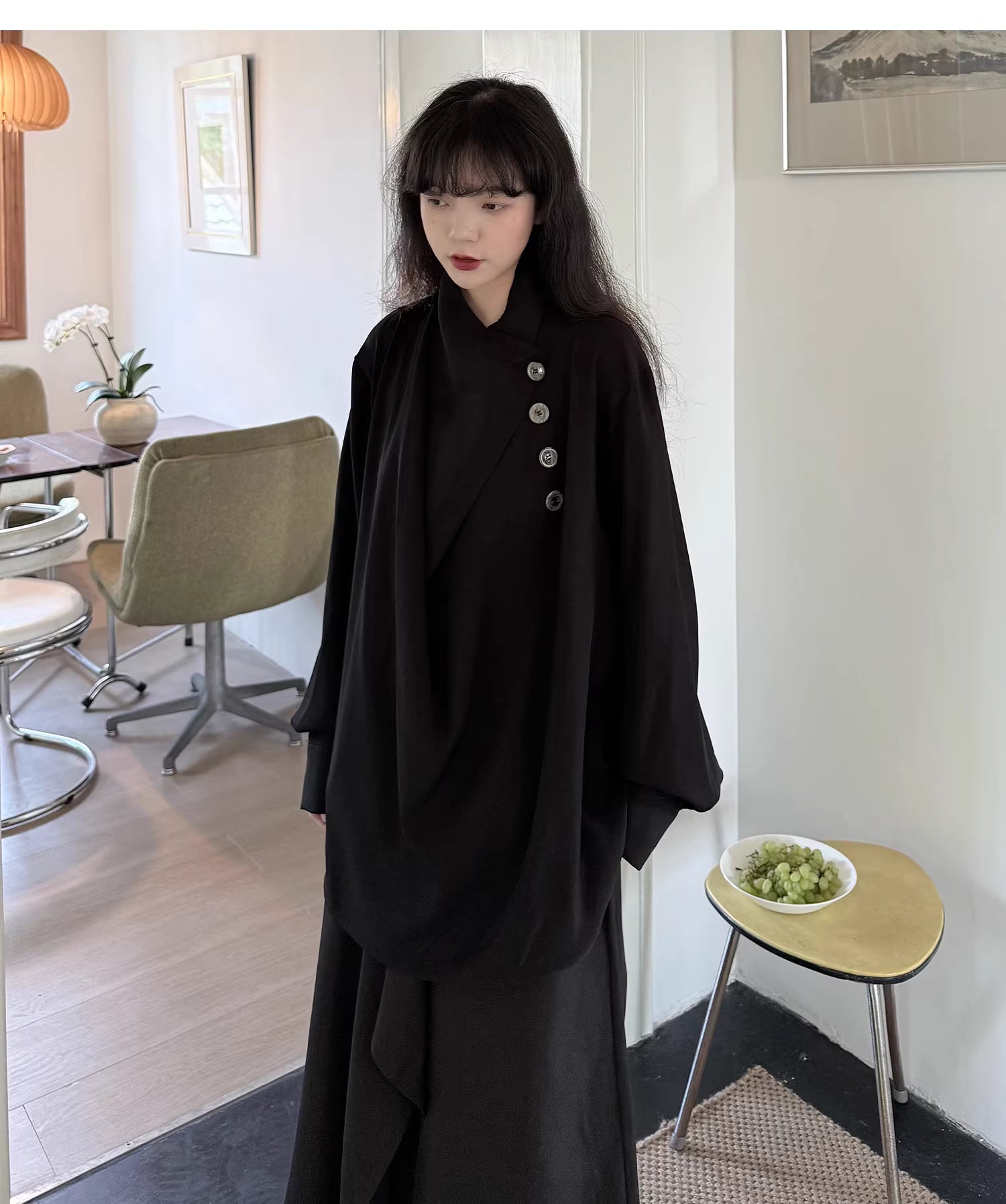 Sculptural Oversized Draped Tunic