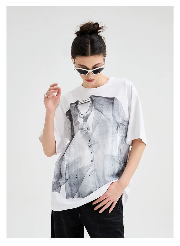 Trompe L’Oeil Print Tee