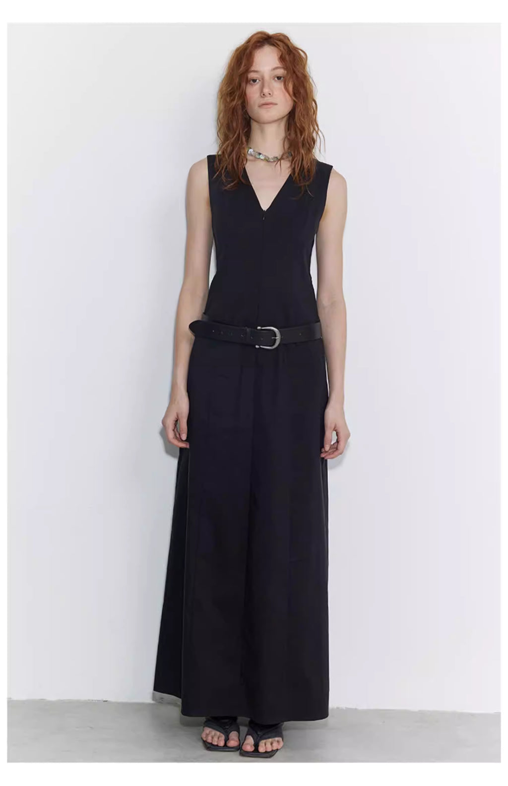 Regenerated Linen Column Dress