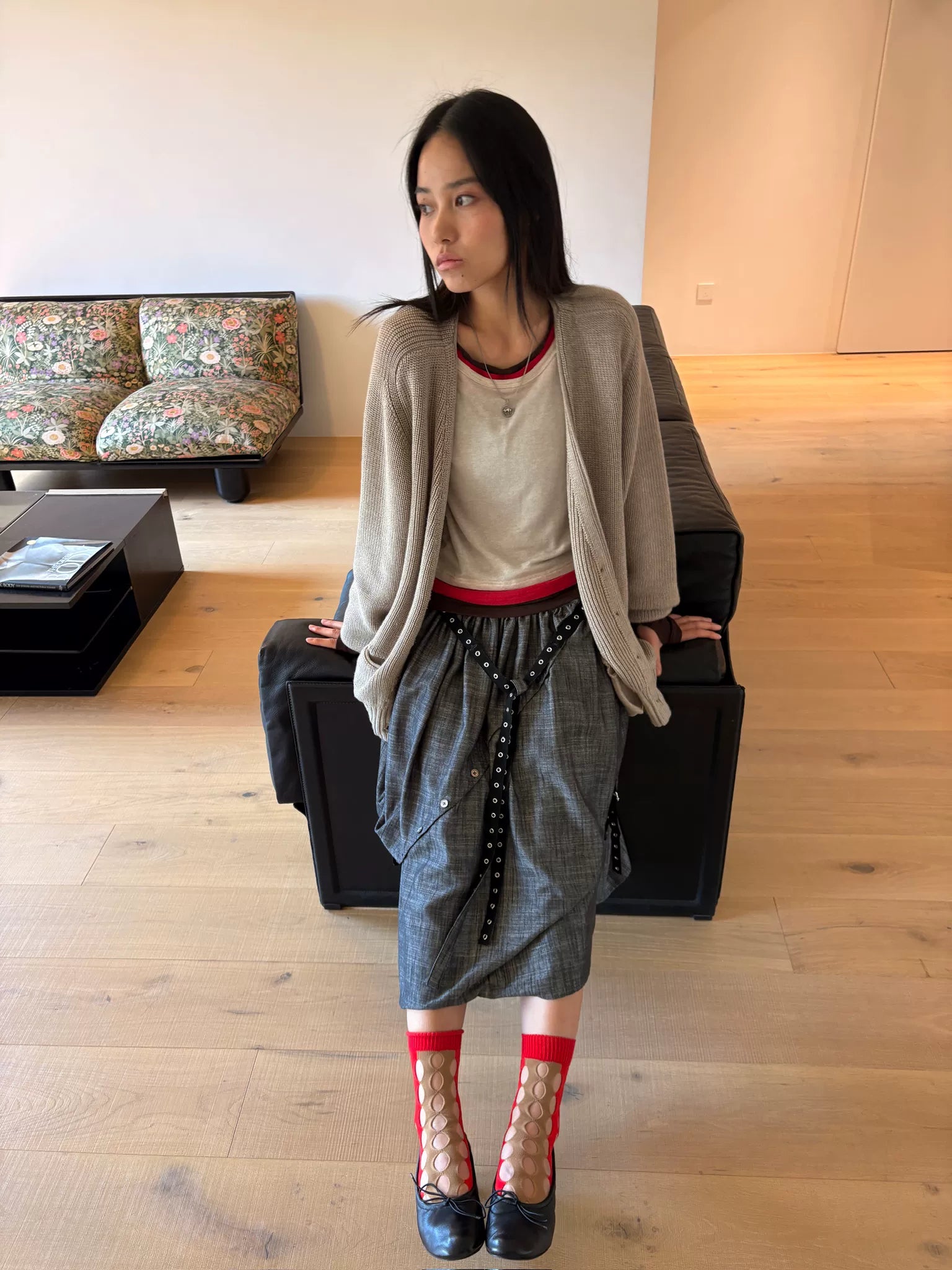 Deconstructed Harness Midi Skirt