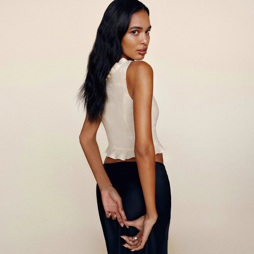 Lettuce Hem Crop Blouse