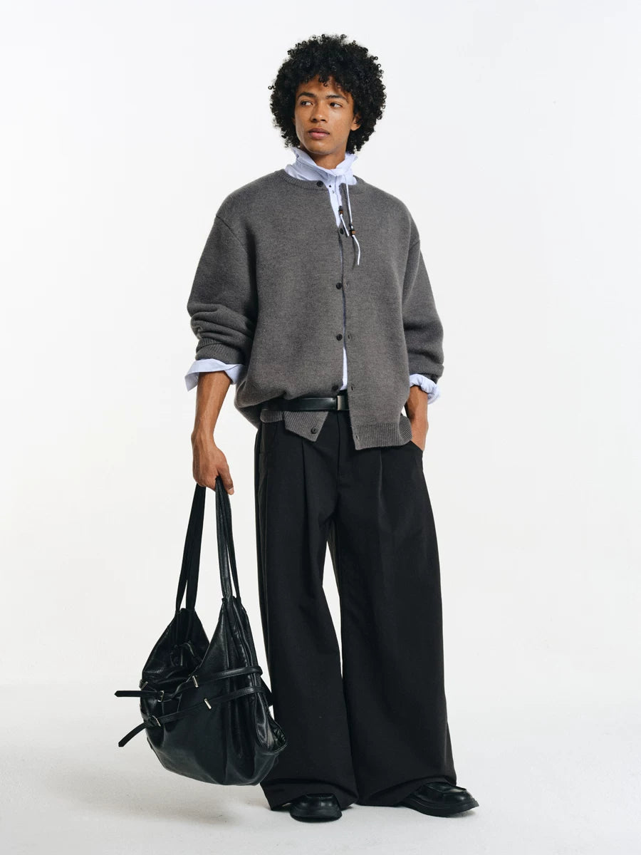 Strapped Buckle Soft-Structure Shoulder Bag