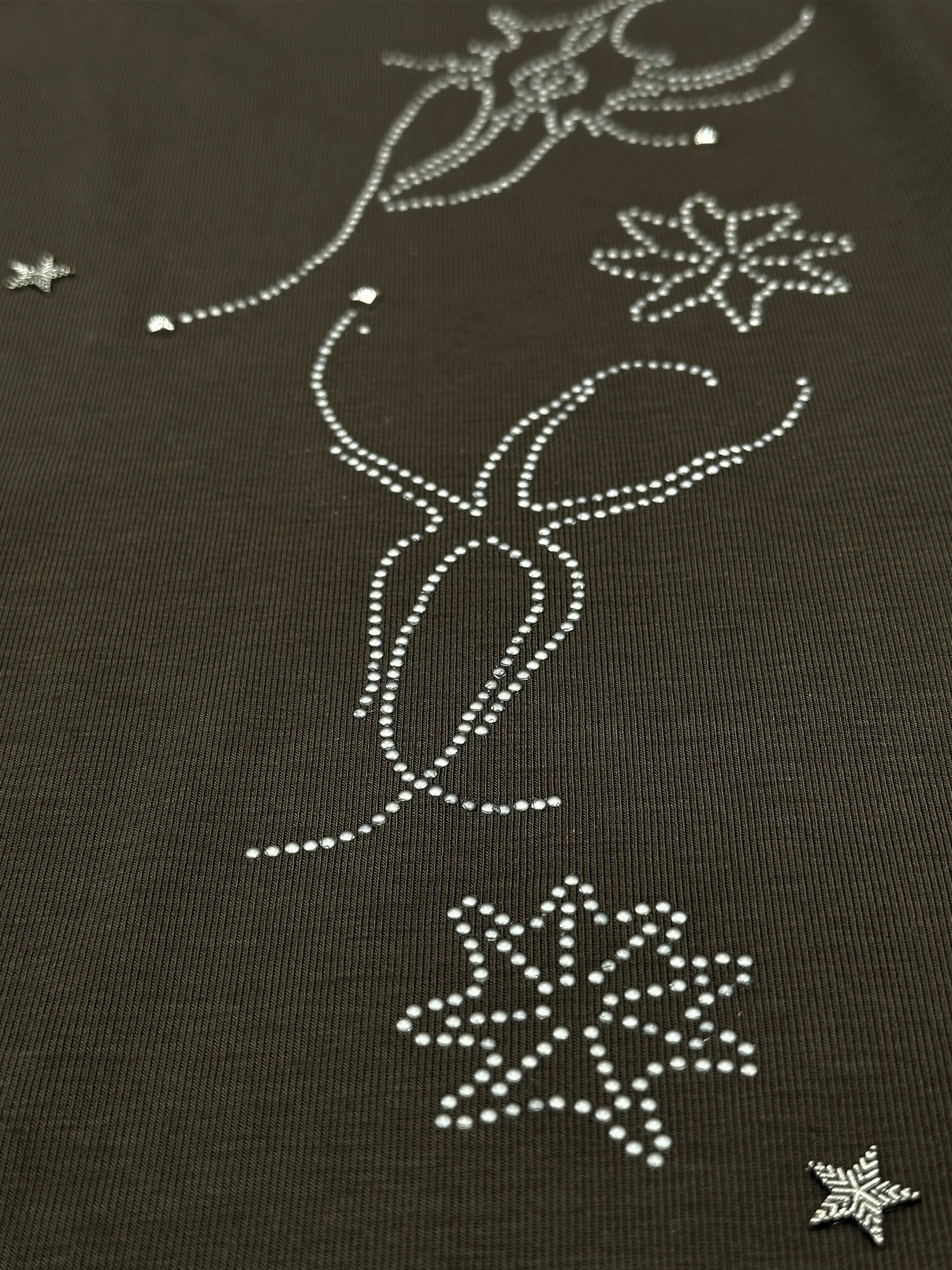 Celestial Rhinestone Shoulder-Knot Top