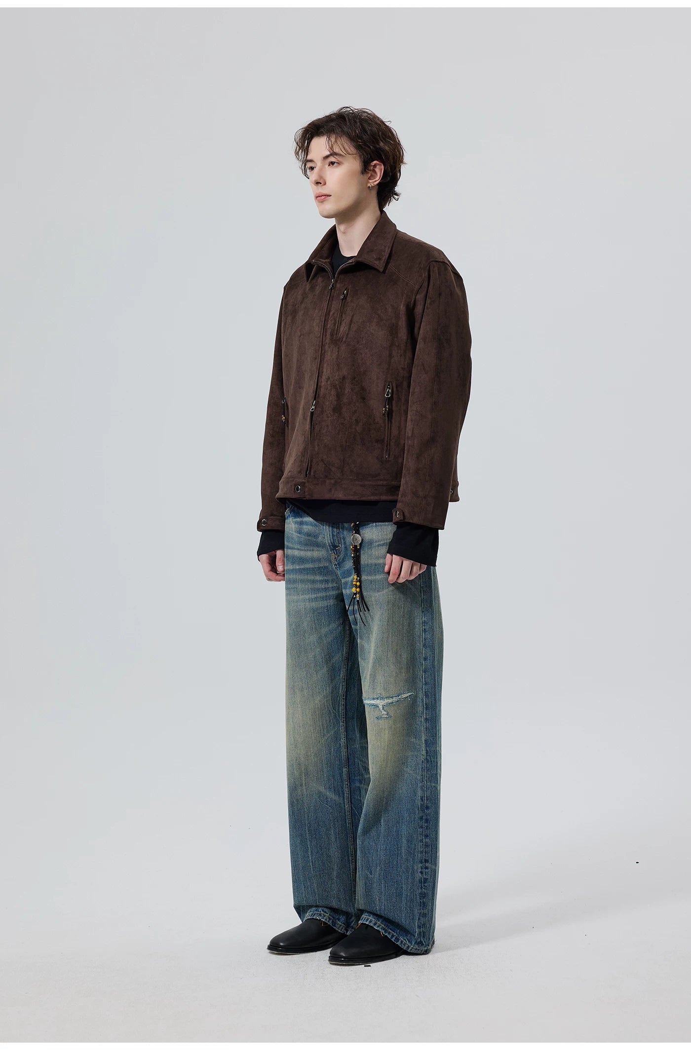 Burnished Point-Collar Jacket