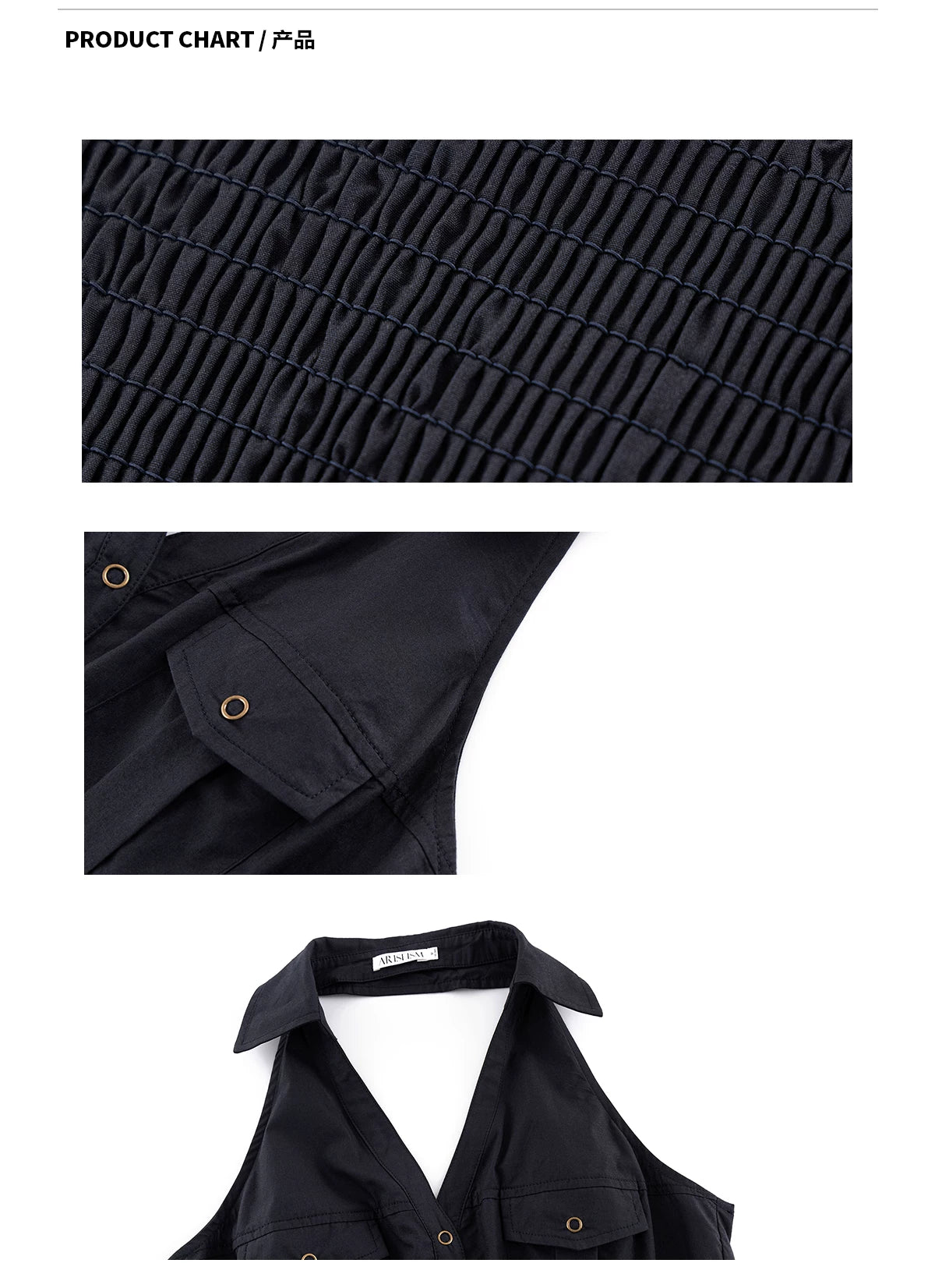 Collared Halter Utility Vest