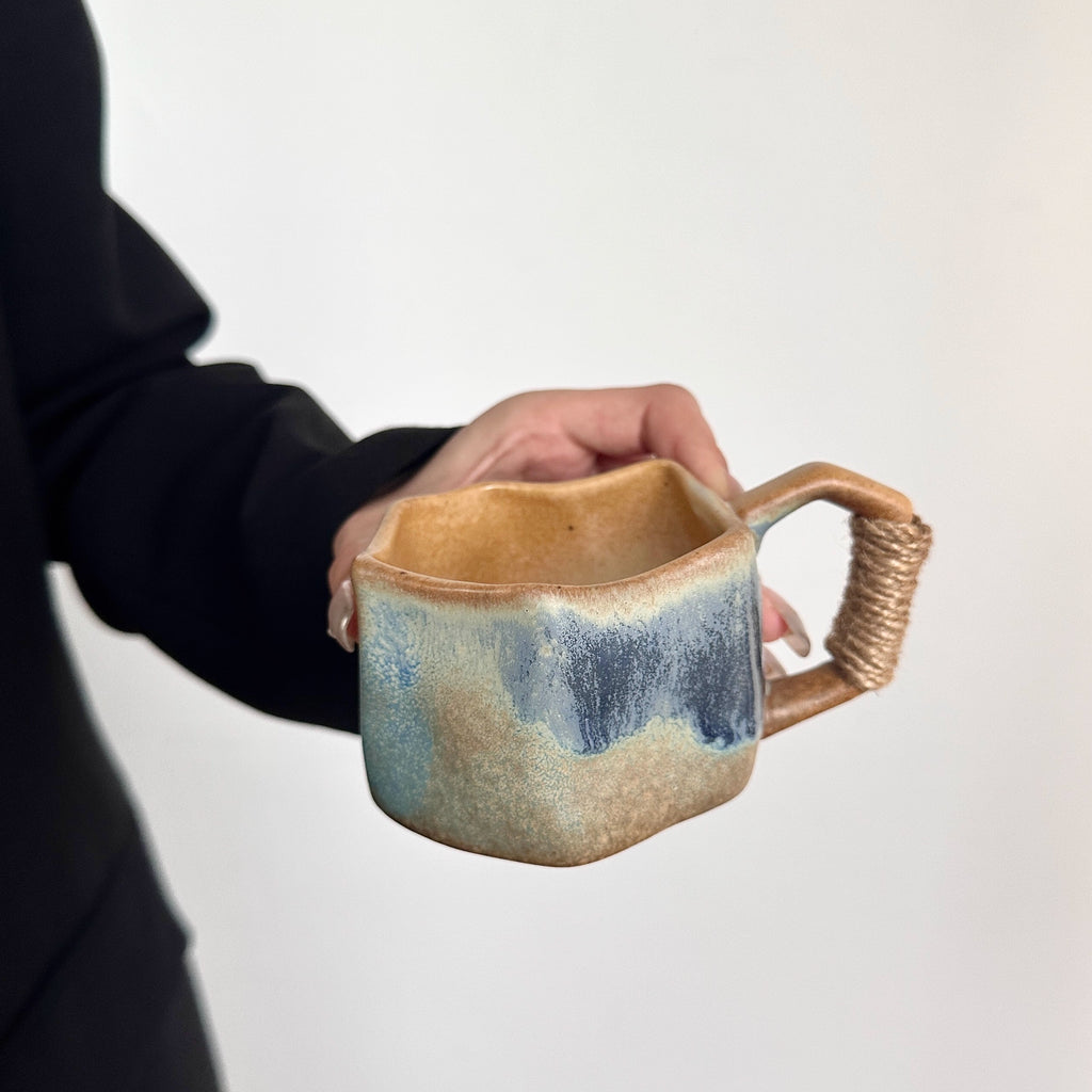 Sculptural Glazed Mug
