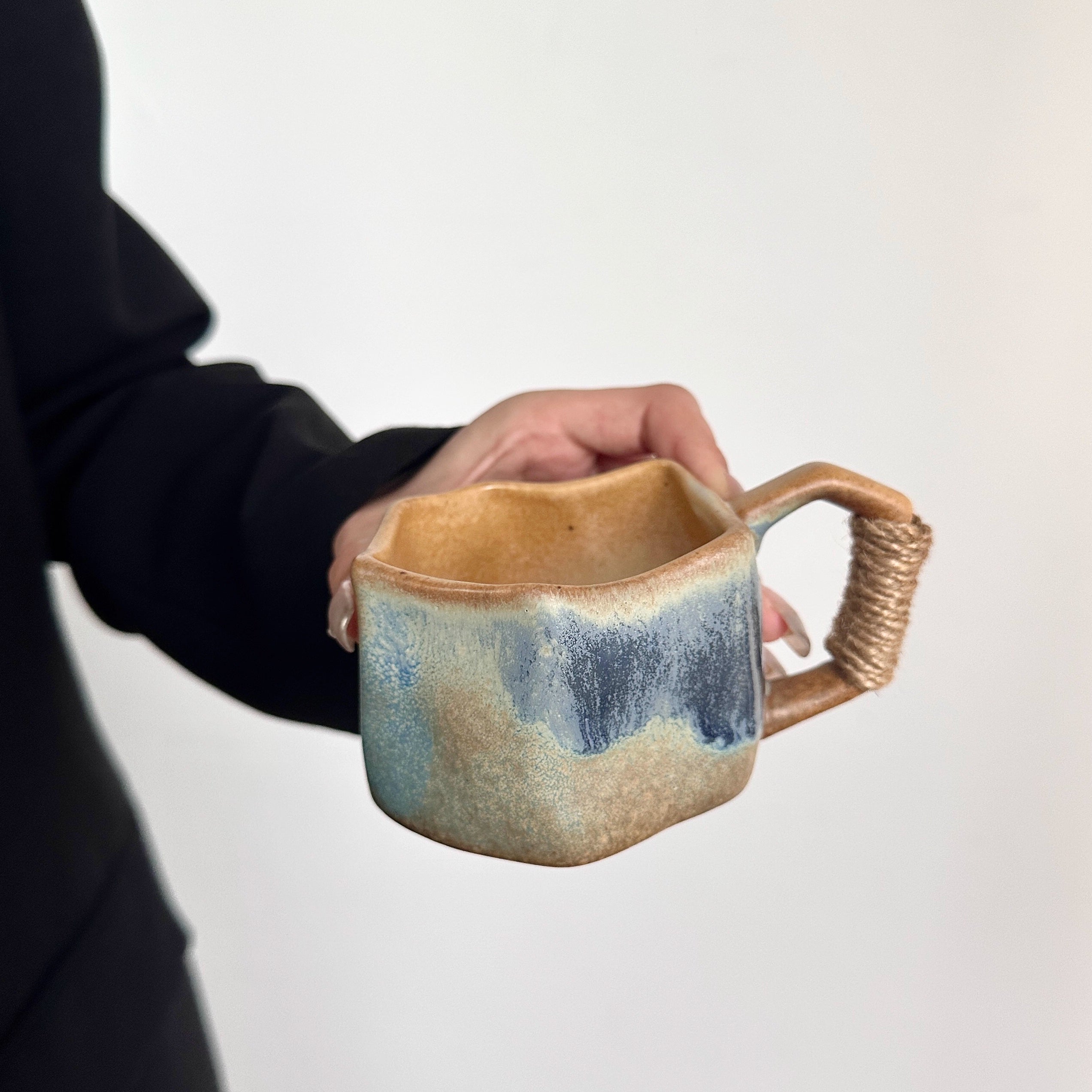 Sculptural Glazed Mug