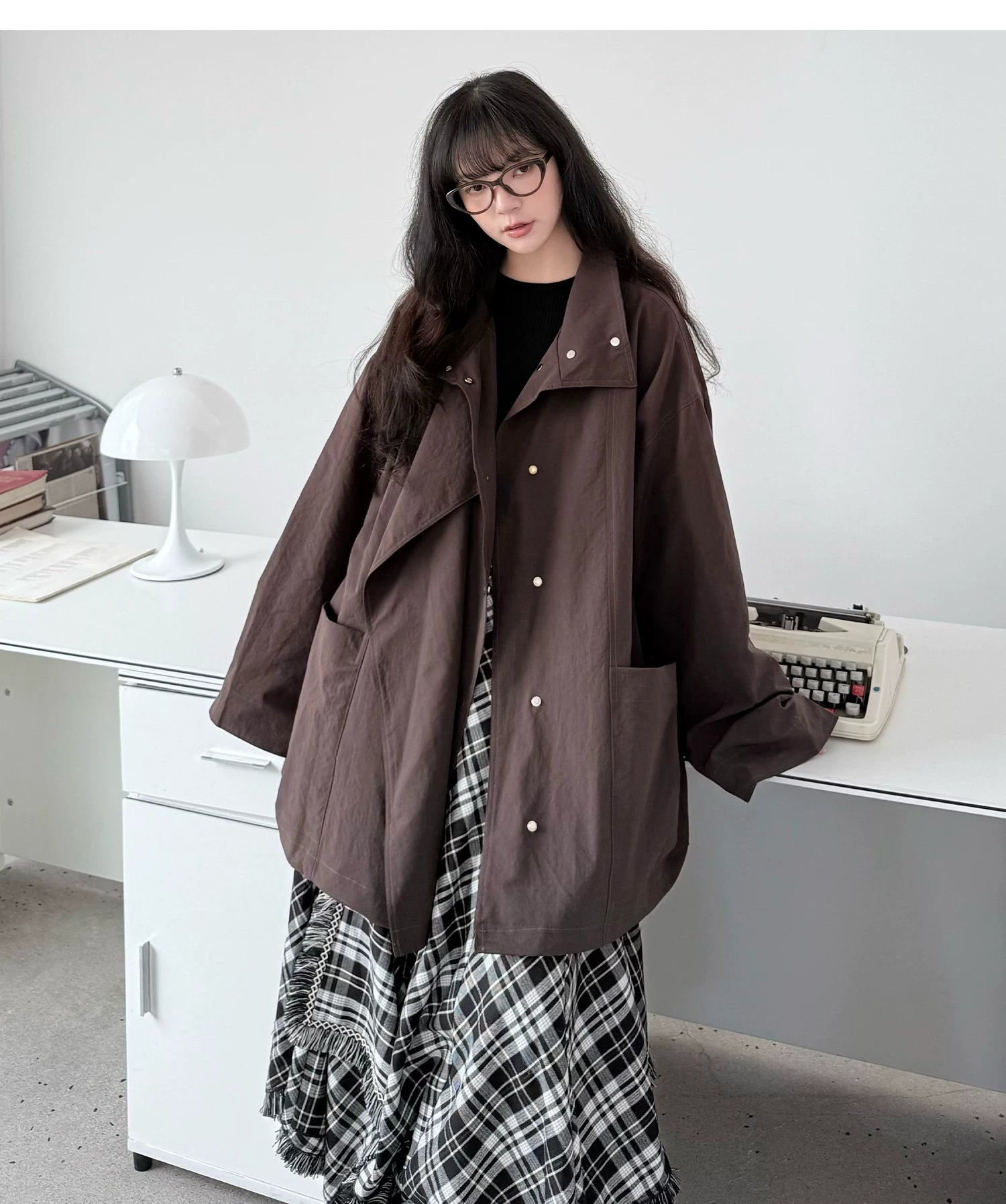 Asymmetric Snap Utility Jacket