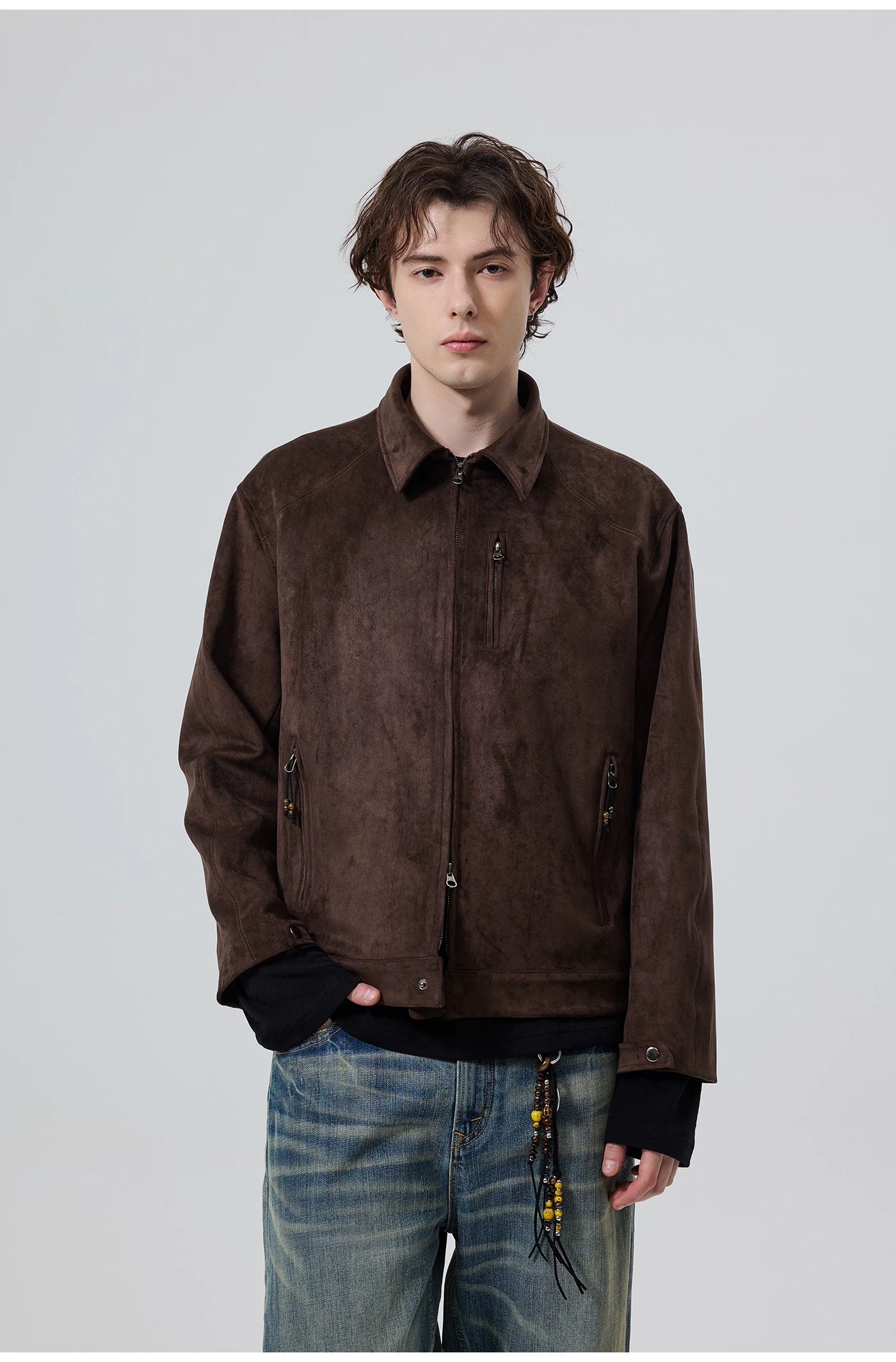 Burnished Point-Collar Jacket
