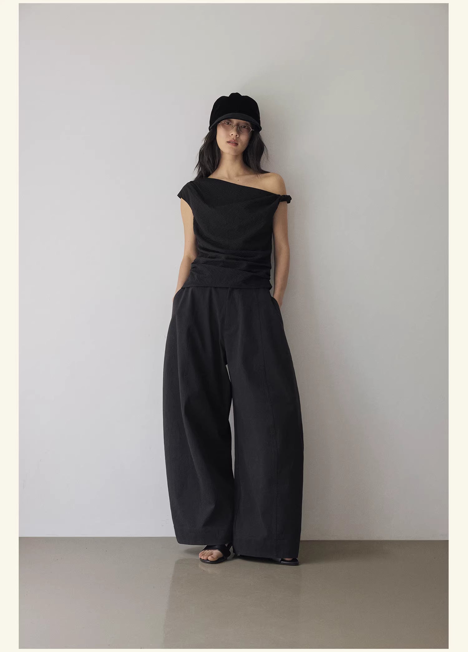 Textured Topography Off-Shoulder Top