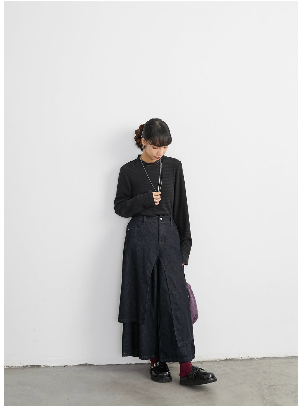 Split-Level Skirt Pants