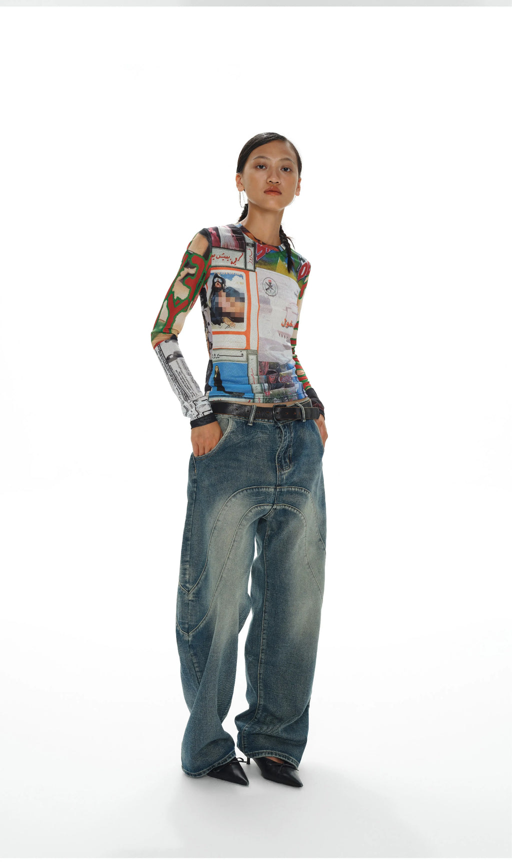 Zine Long-Sleeved Mesh Top