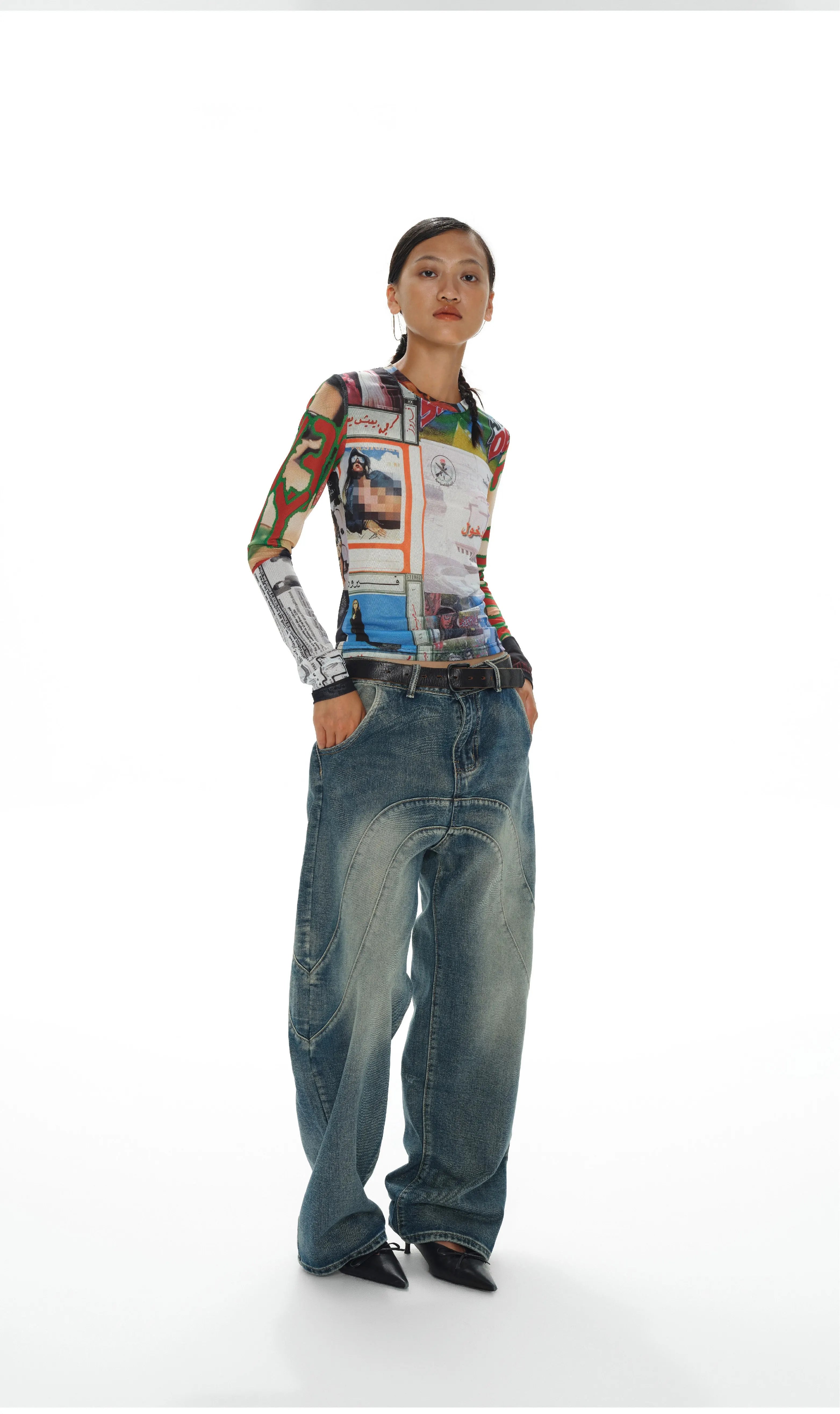 Zine Long-Sleeved Mesh Top