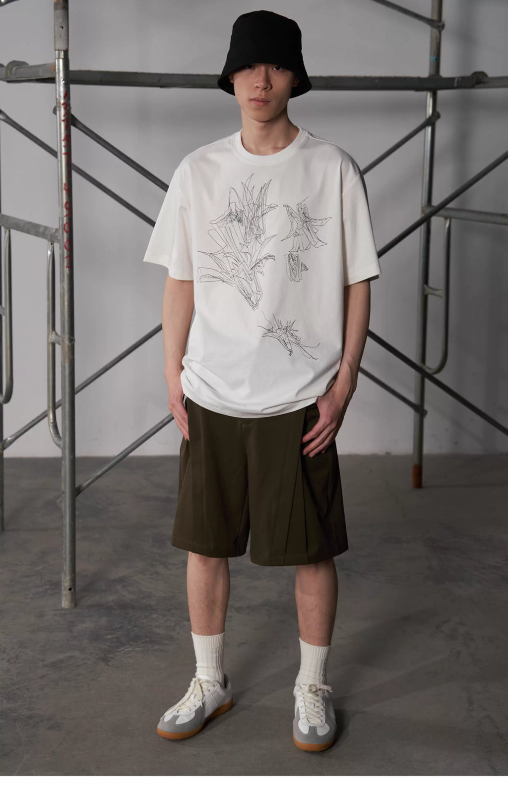 Inverted Box Pleat Shorts