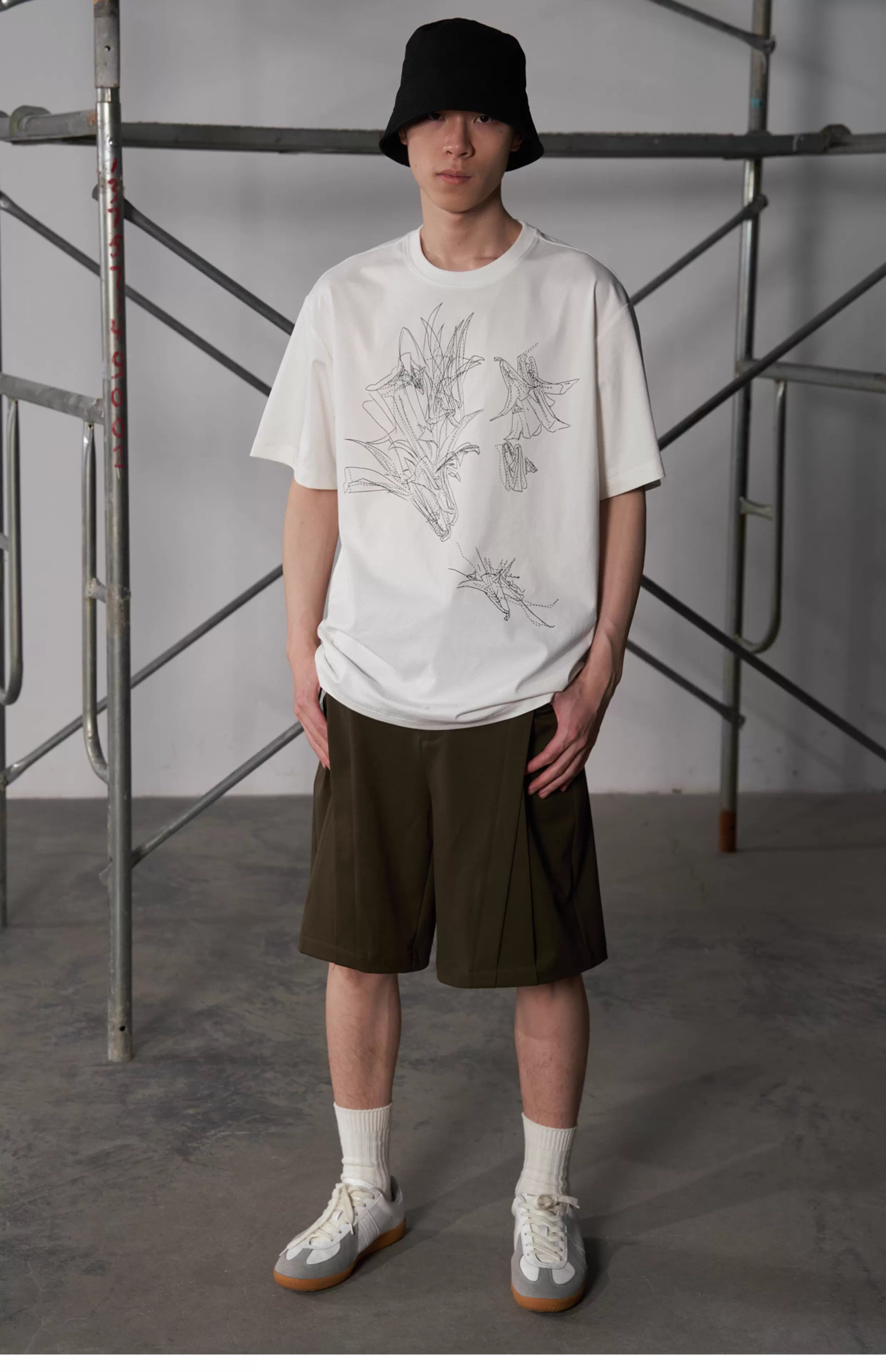 Inverted Box Pleat Shorts
