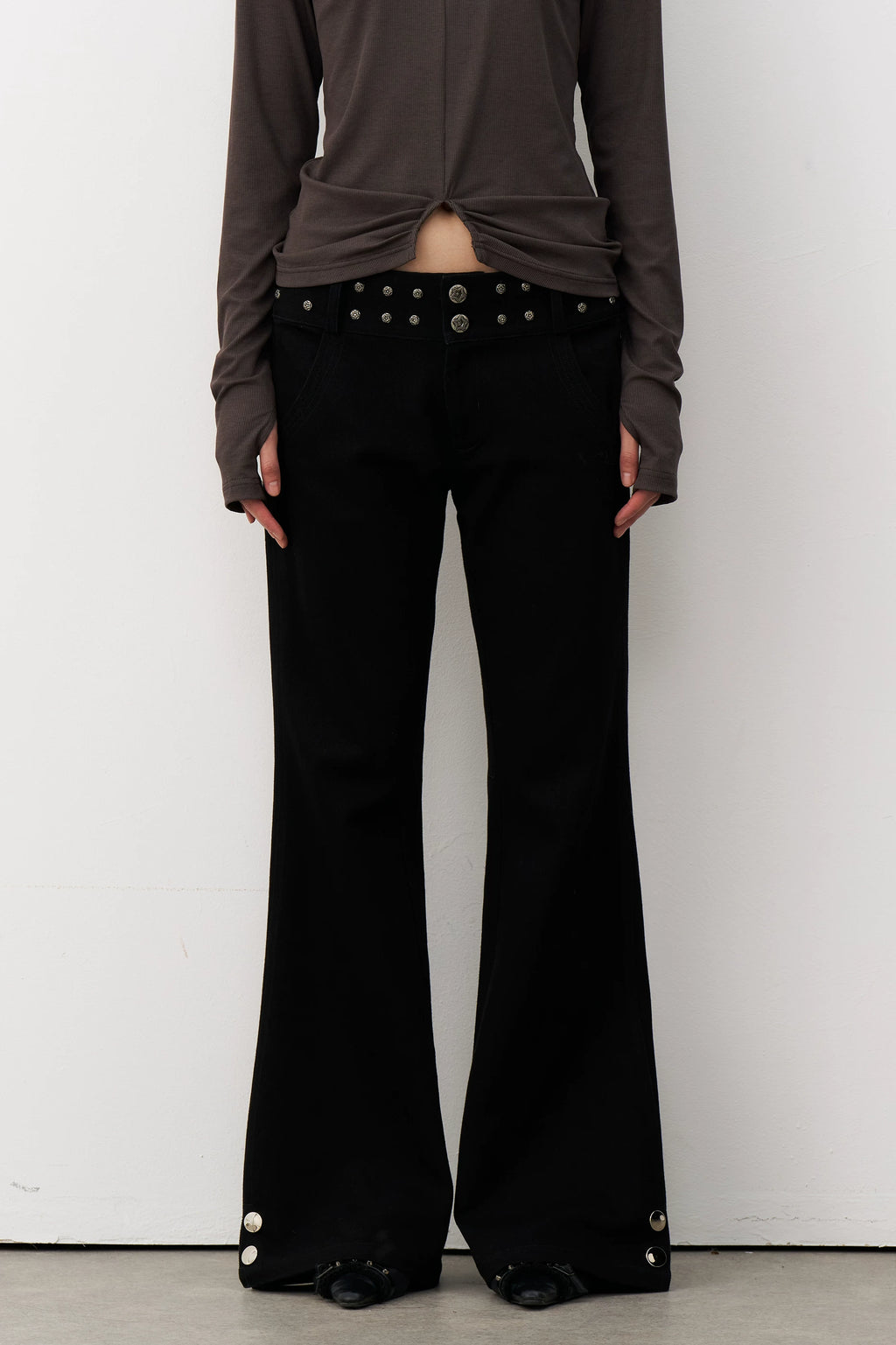 Nocturne Stud Flare Trousers