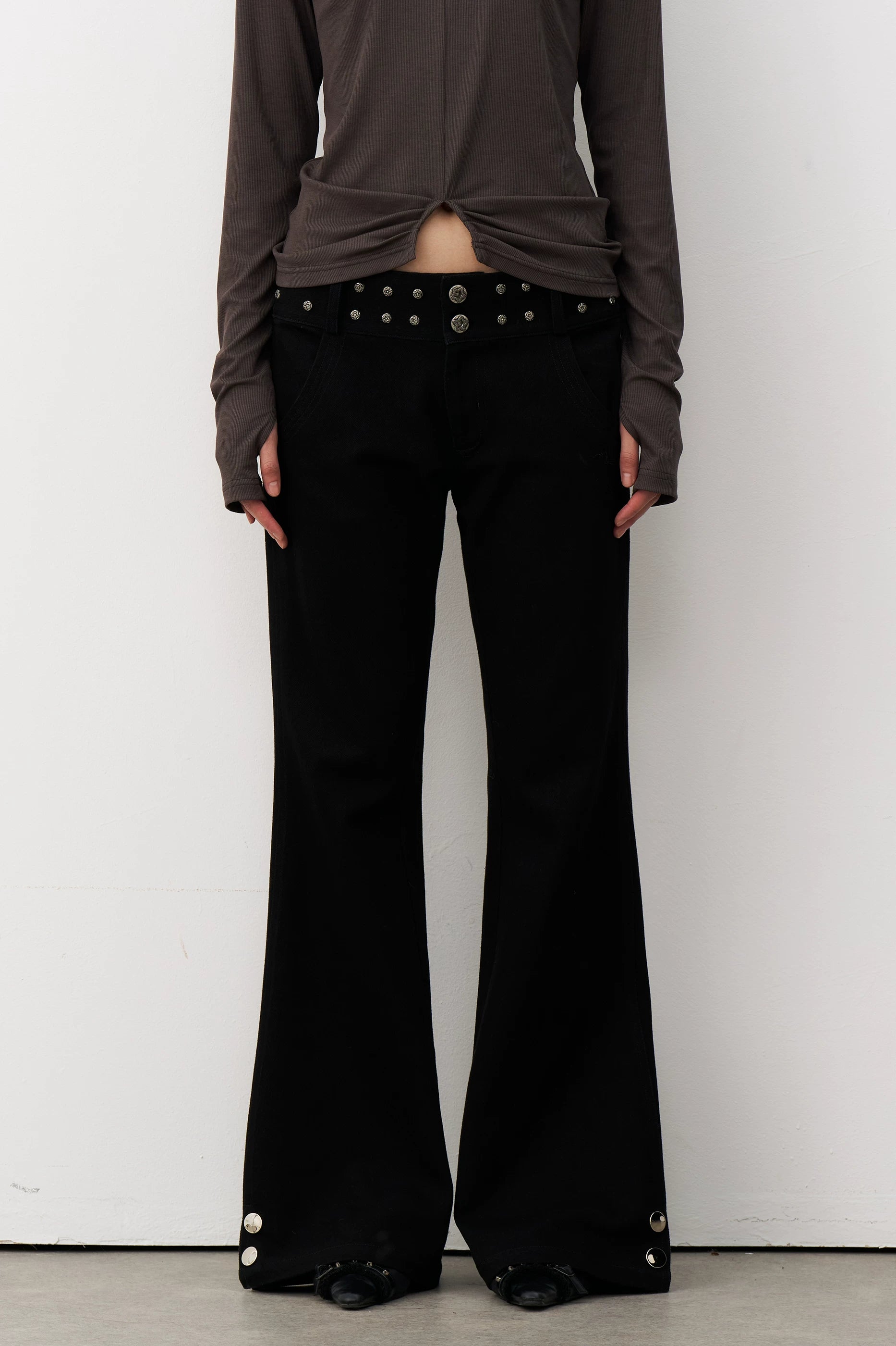 Nocturne Stud Flare Trousers