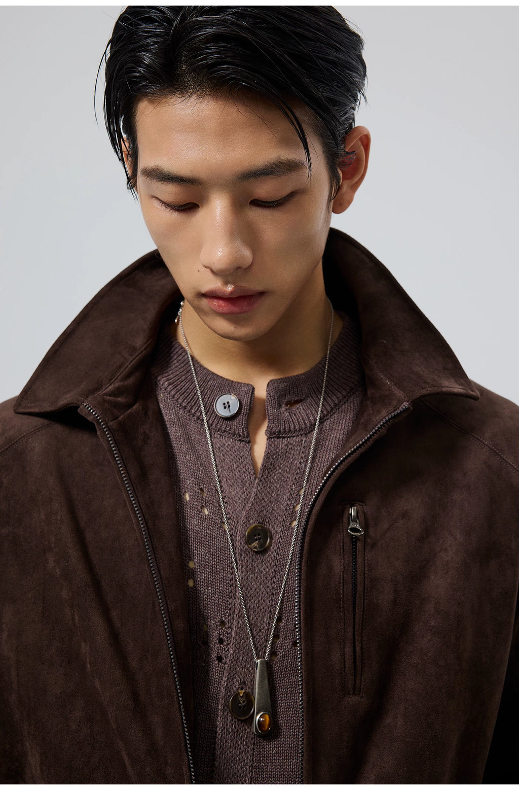 Burnished Point-Collar Jacket