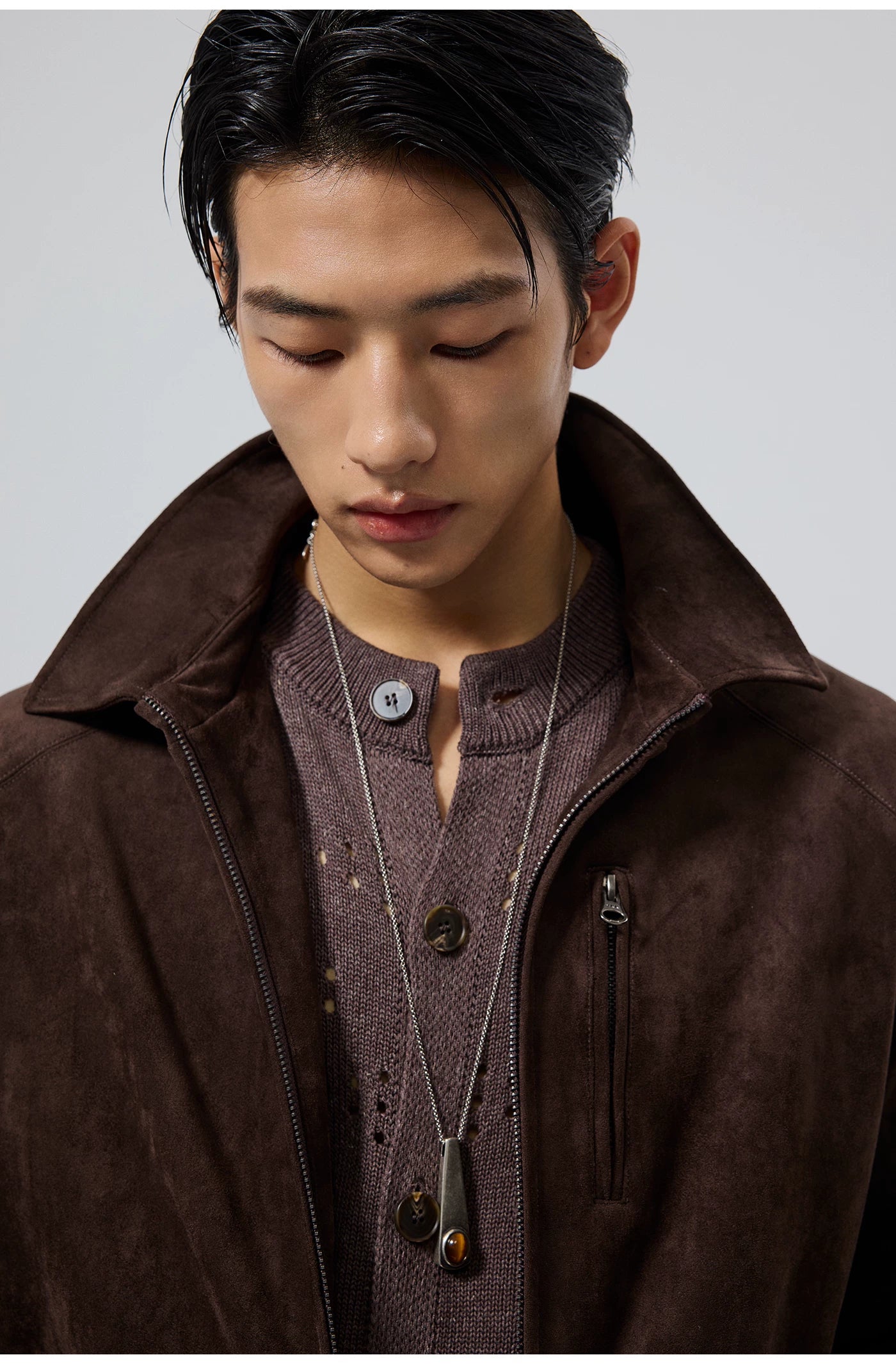 Burnished Point-Collar Jacket