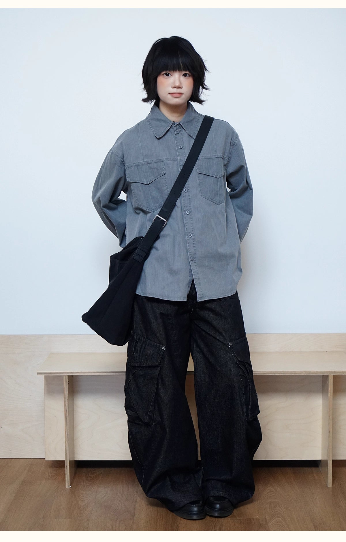 Architectural Barrel-Leg Cargo Denim