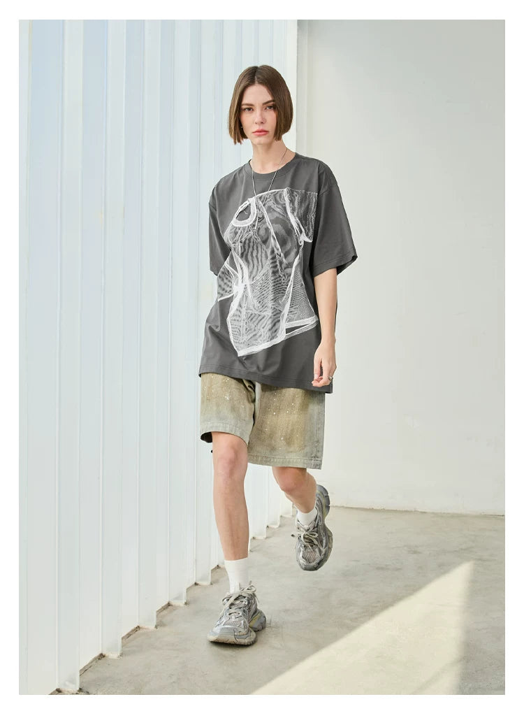 Trompe L’Oeil Print Tee