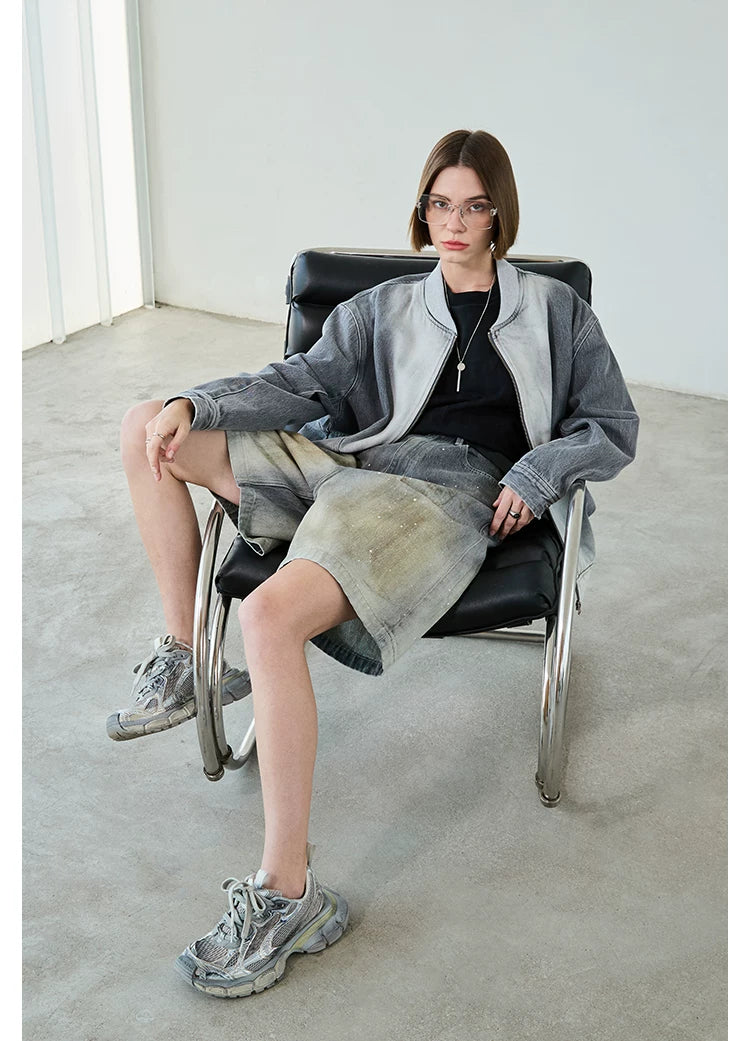 Concrete Gradient Bomber Jacket