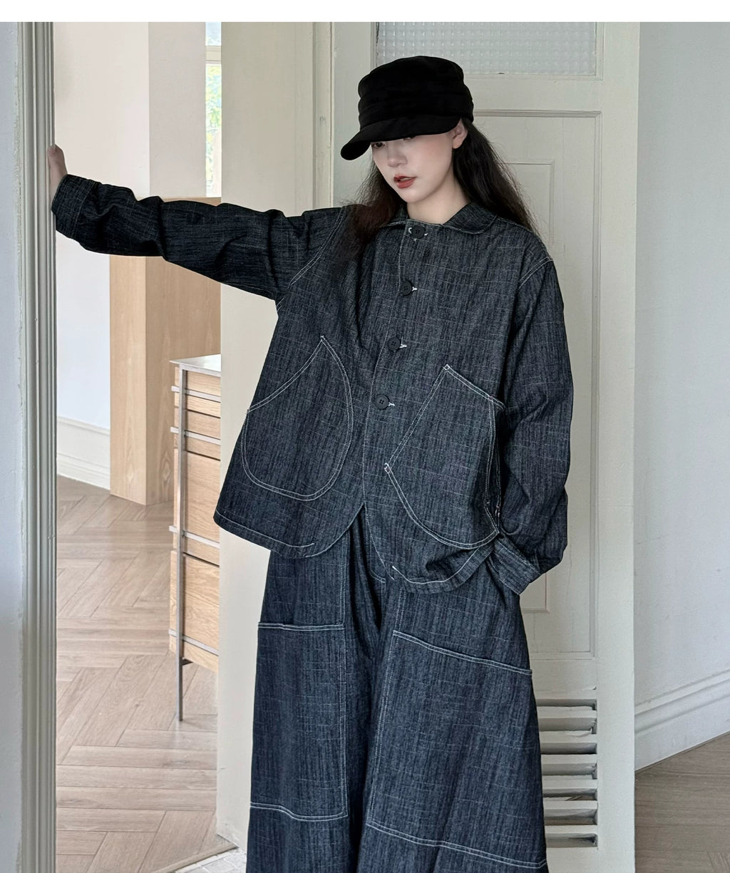 Petal Drift Button-Up Jacket