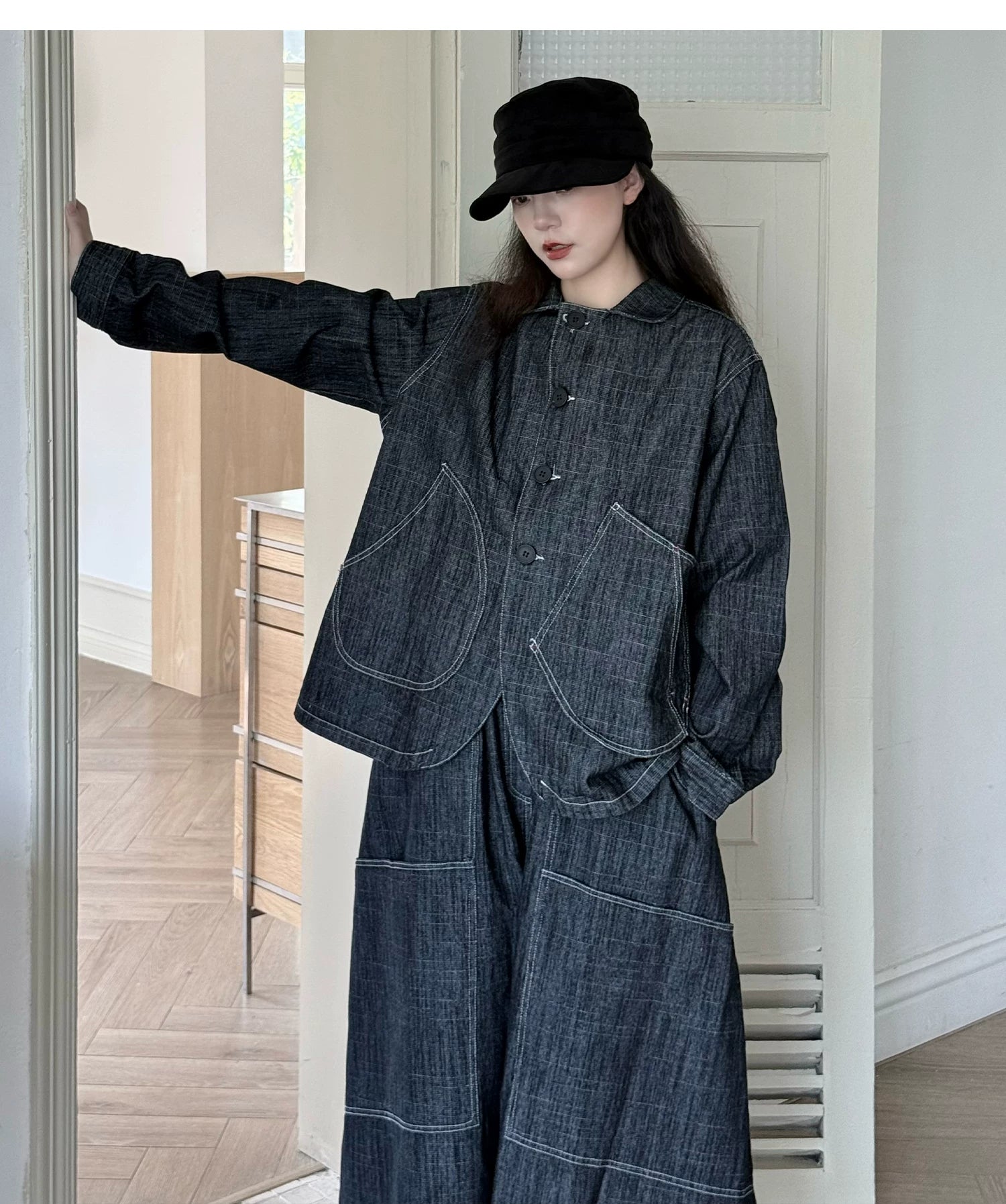 Petal Drift Button-Up Jacket